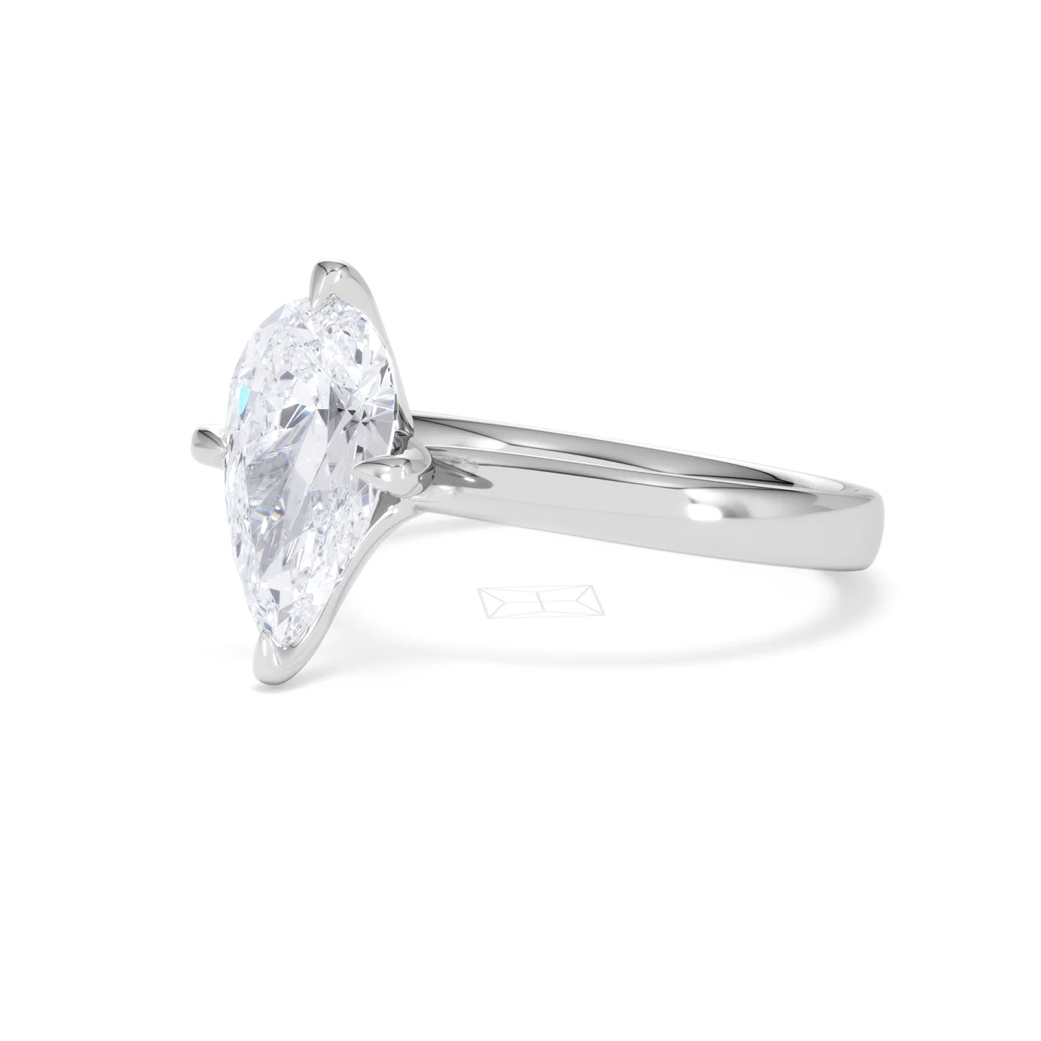 Origin Twist 2.00ct Pear Cut Lab Diamond Solitaire Engagement Ring in 18K White Gold - Image 78