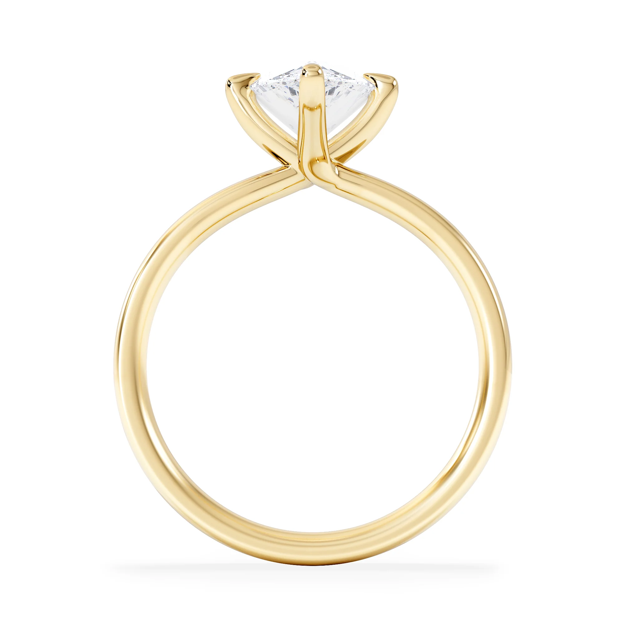 Origin Twist 2.00ct Pear Cut Lab Diamond Solitaire Engagement Ring in 18K Yellow Gold - Image 3
