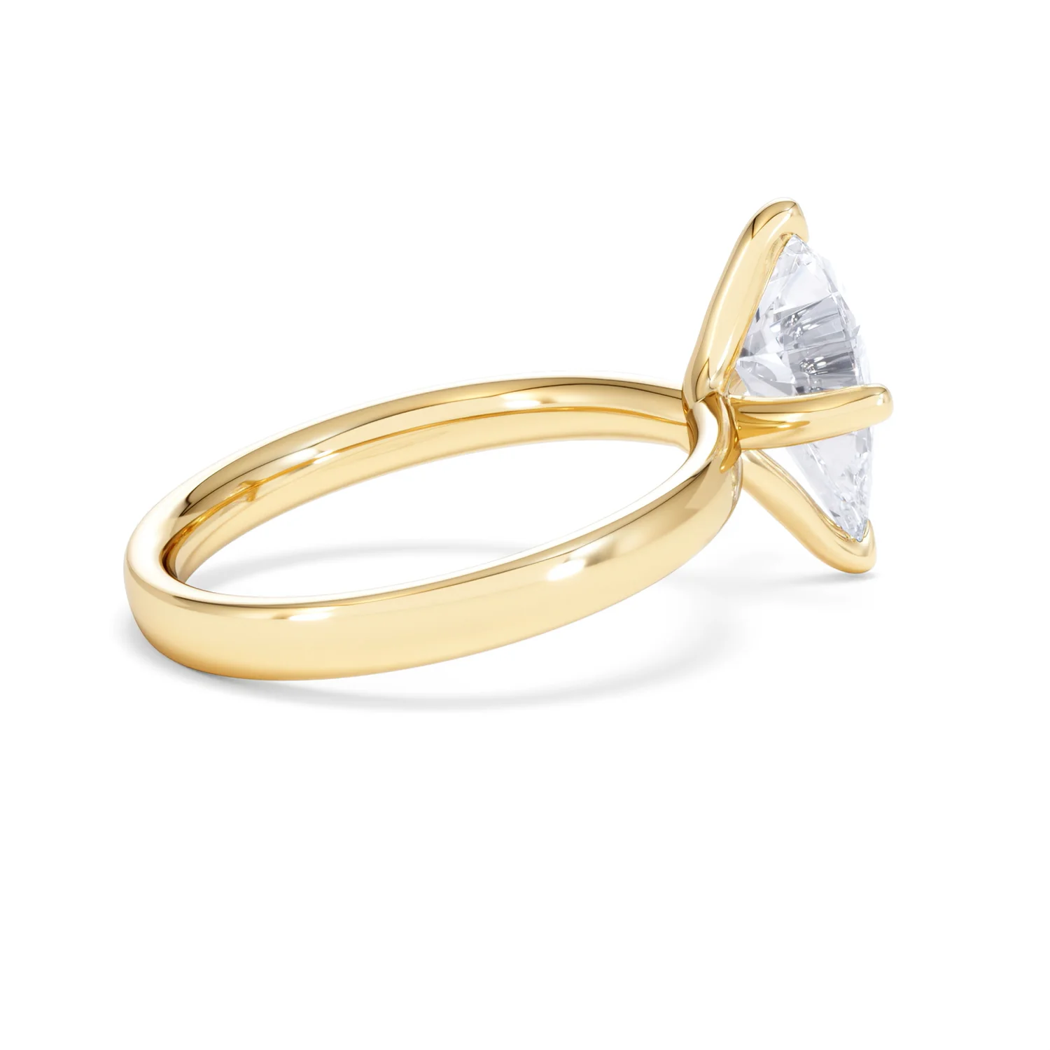 Origin Twist 2.00ct Pear Cut Lab Diamond Solitaire Engagement Ring in 18K Yellow Gold - Image 32