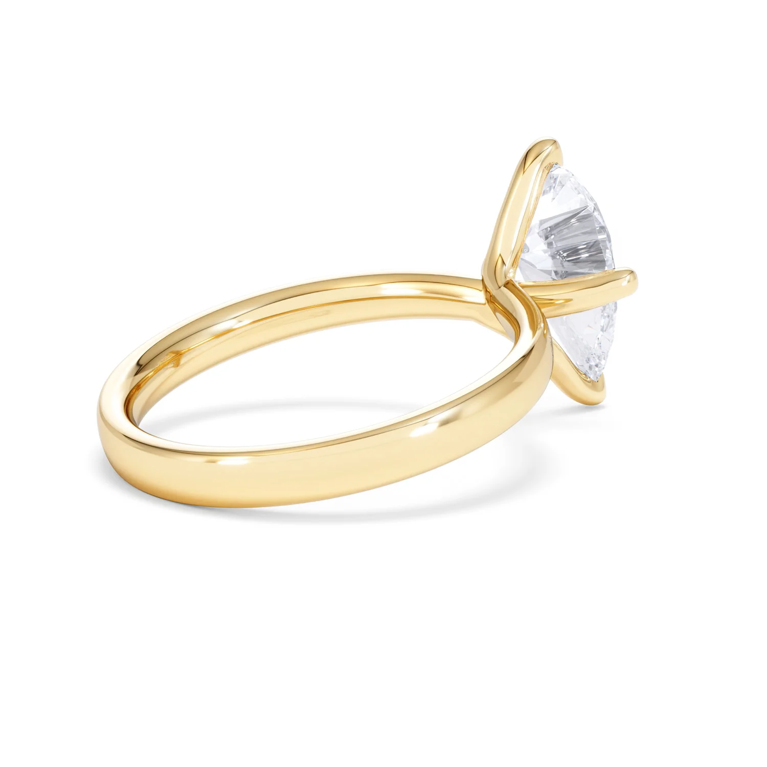 Origin Twist 2.00ct Pear Cut Lab Diamond Solitaire Engagement Ring in 18K Yellow Gold - Image 35