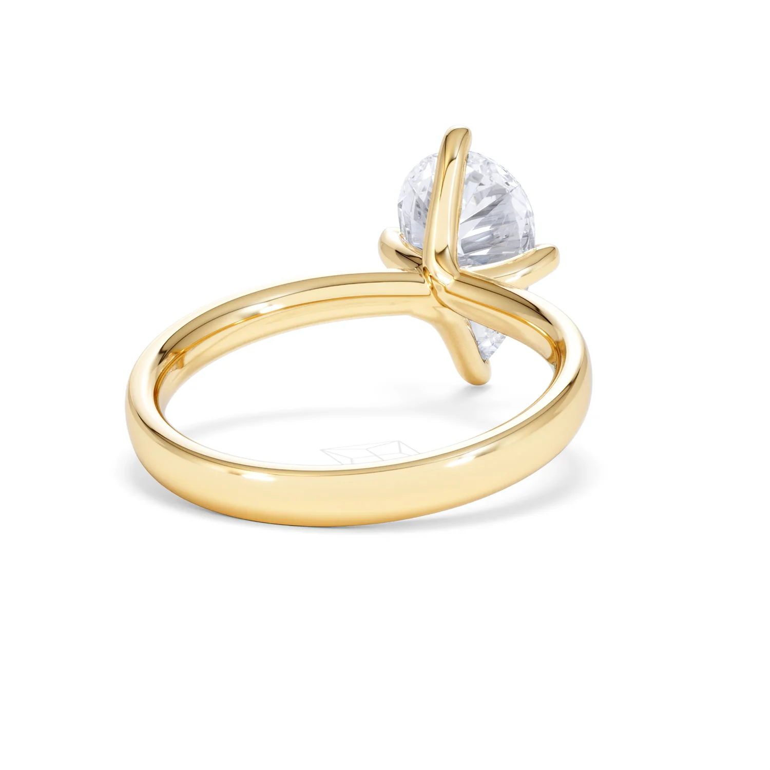 Origin Twist 2.00ct Pear Cut Lab Diamond Solitaire Engagement Ring in 18K Yellow Gold - Image 42