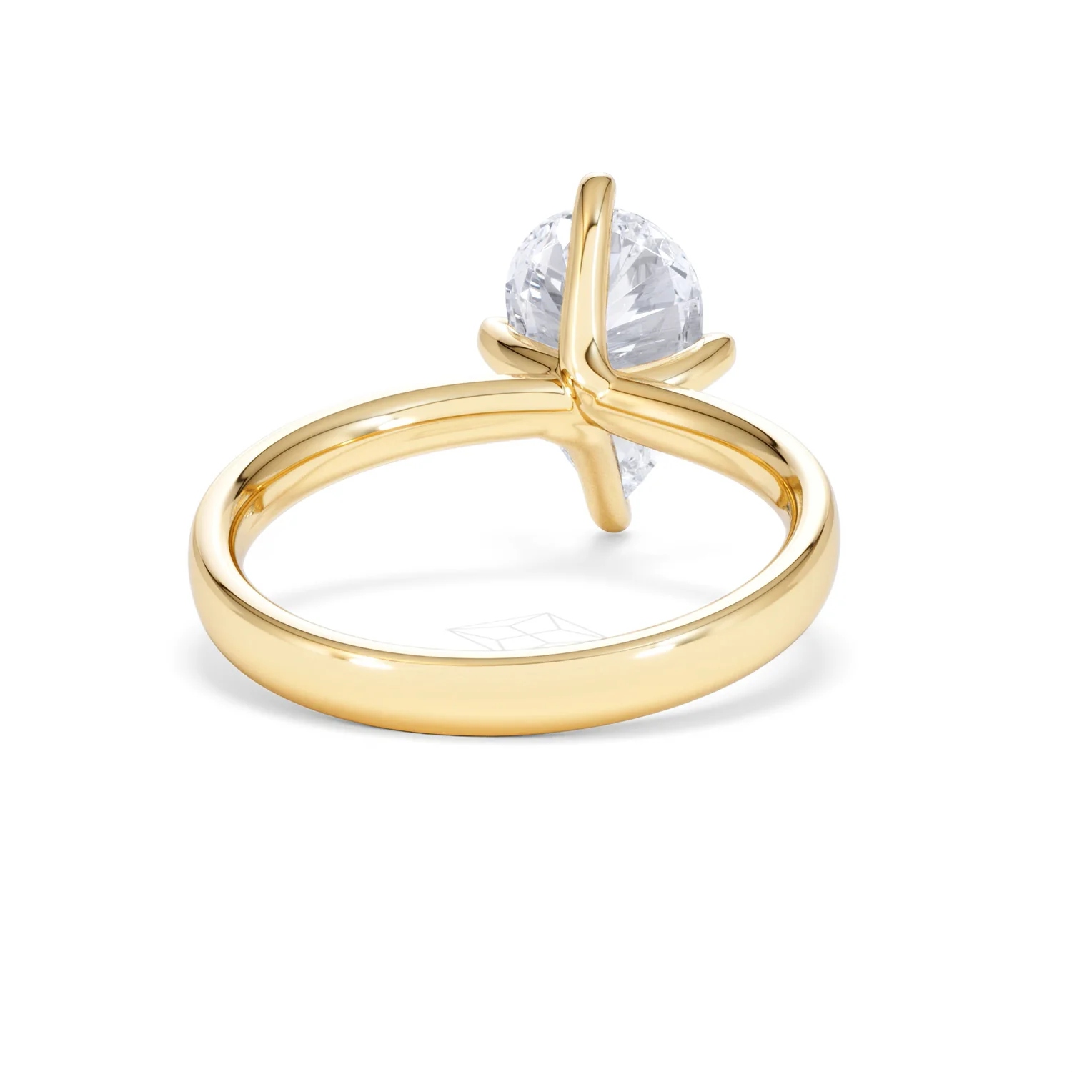 Origin Twist 2.00ct Pear Cut Lab Diamond Solitaire Engagement Ring in 18K Yellow Gold - Image 44