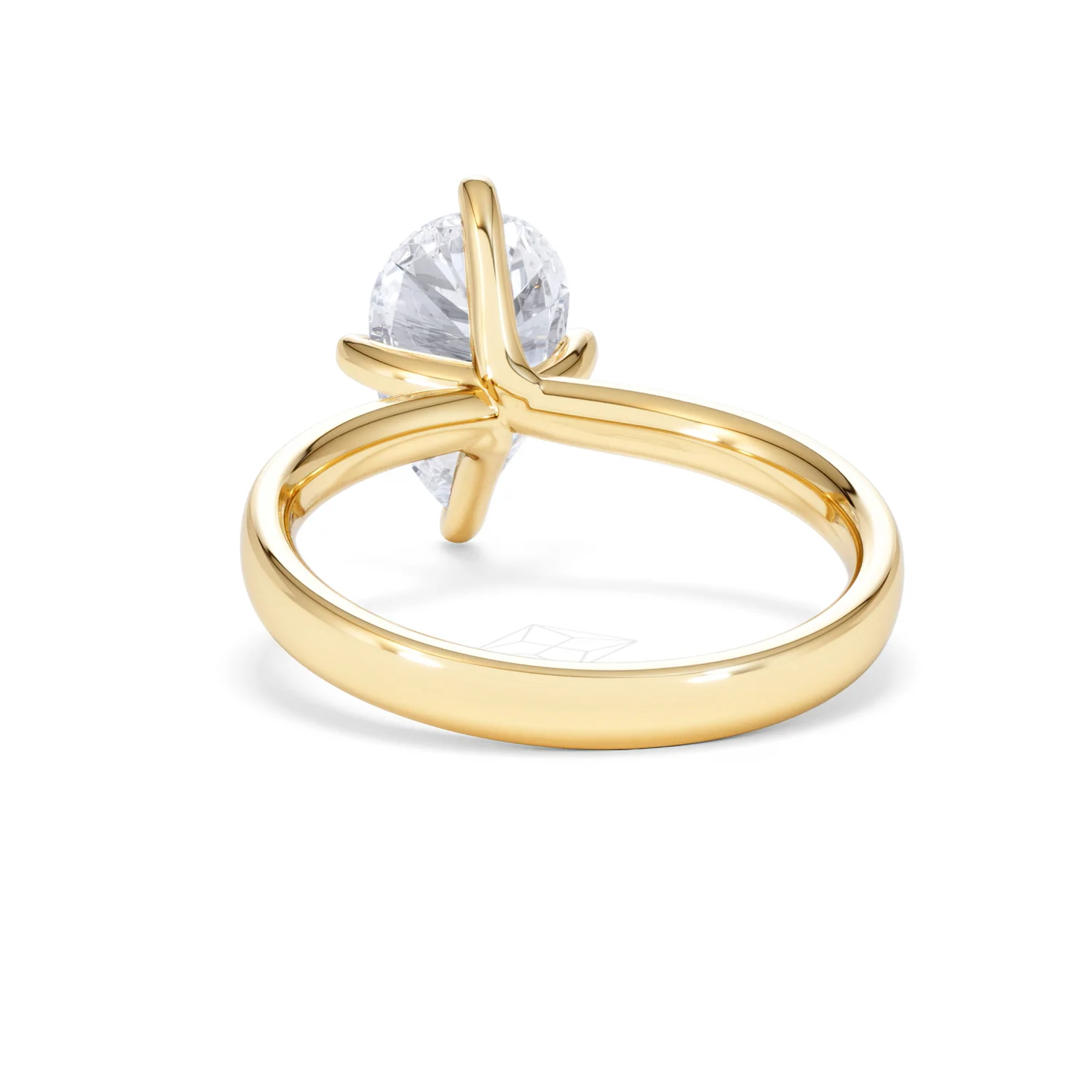 Origin Twist 2.00ct Pear Cut Lab Diamond Solitaire Engagement Ring in 18K Yellow Gold - Image 50