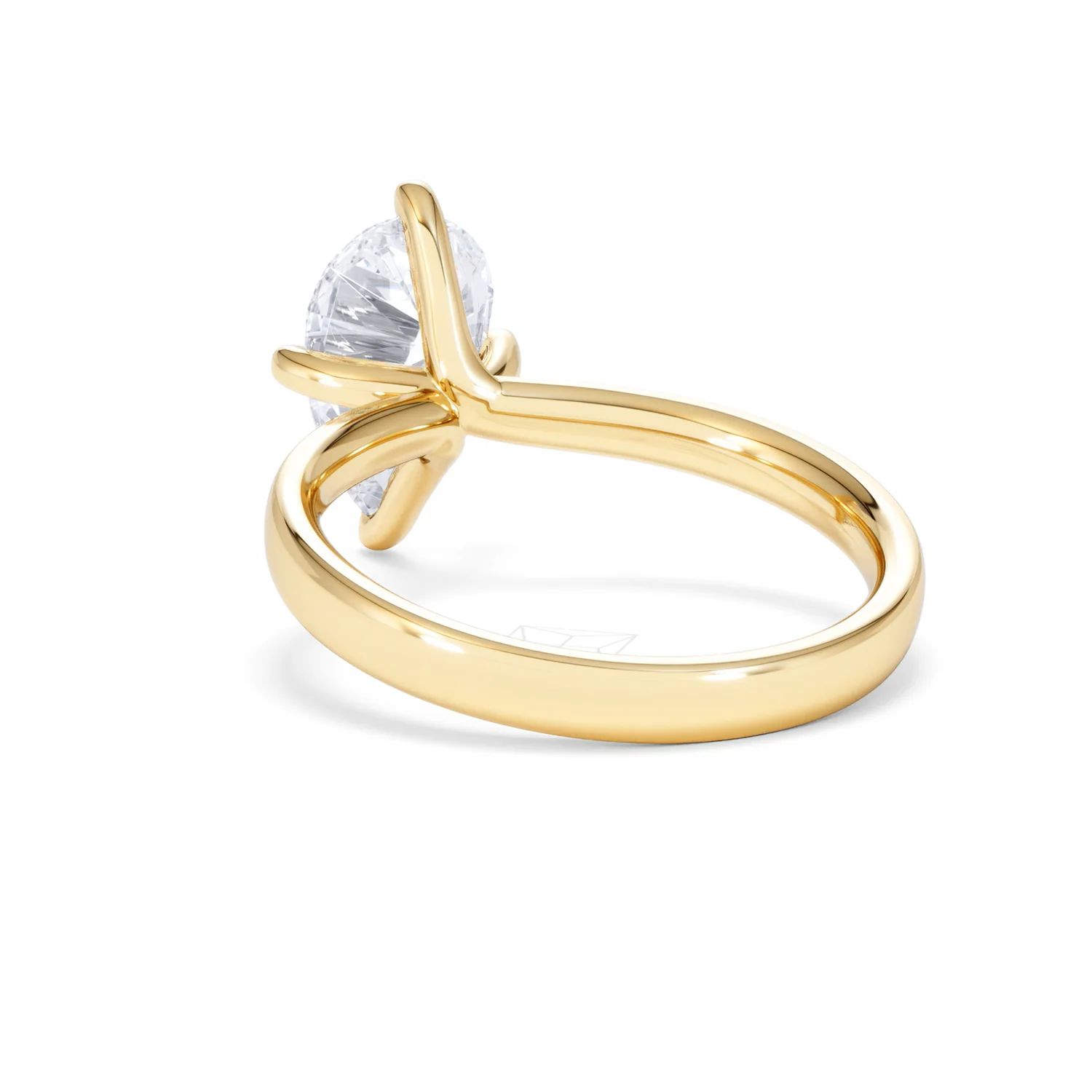 Origin Twist 2.00ct Pear Cut Lab Diamond Solitaire Engagement Ring in 18K Yellow Gold - Image 53
