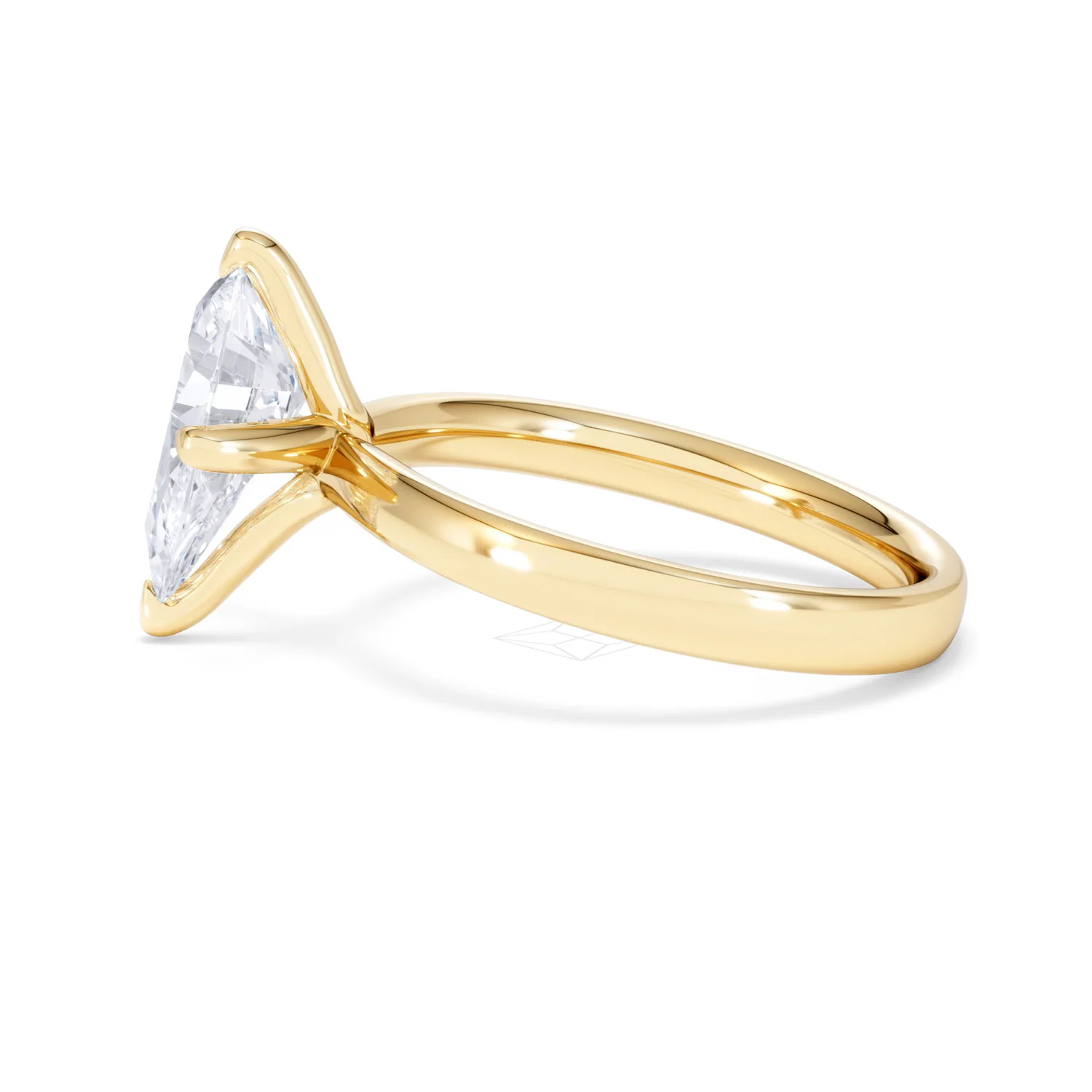 Origin Twist 2.00ct Pear Cut Lab Diamond Solitaire Engagement Ring in 18K Yellow Gold - Image 67