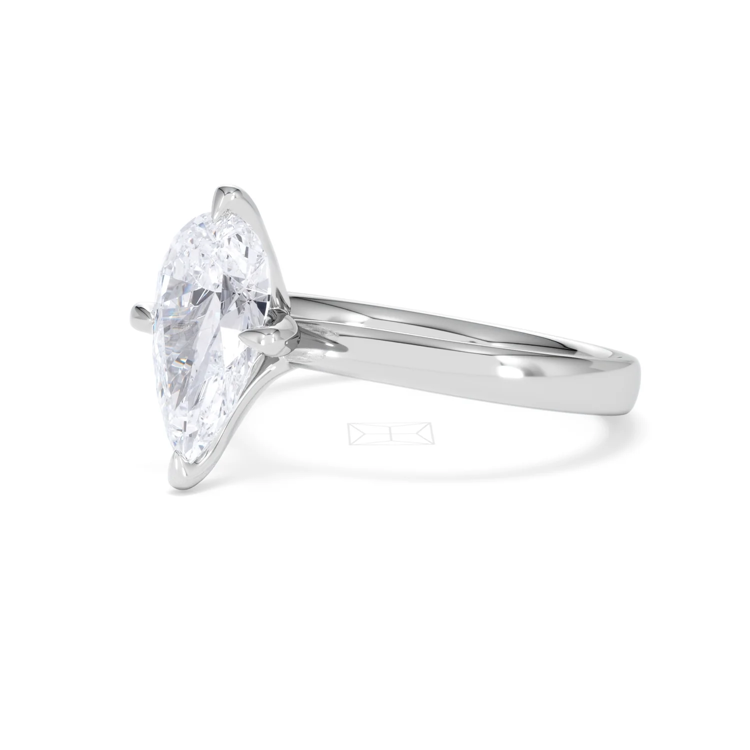 Origin Twist 2.00ct Pear Cut Lab Diamond Solitaire Engagement Ring in Platinum - Image 77