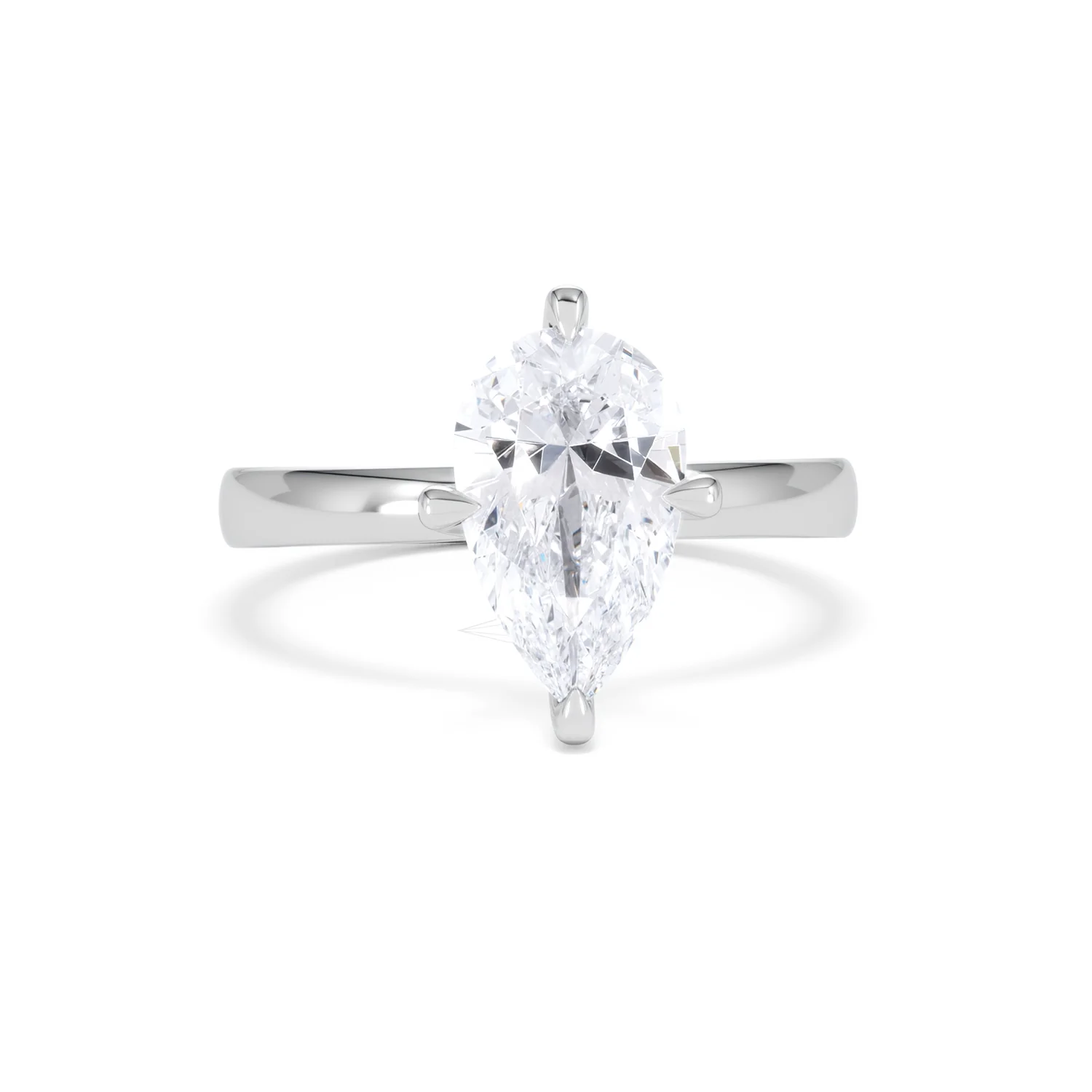 Origin Twist 2.00ct Pear Cut Lab Diamond Solitaire Engagement Ring in Platinum - Image 8