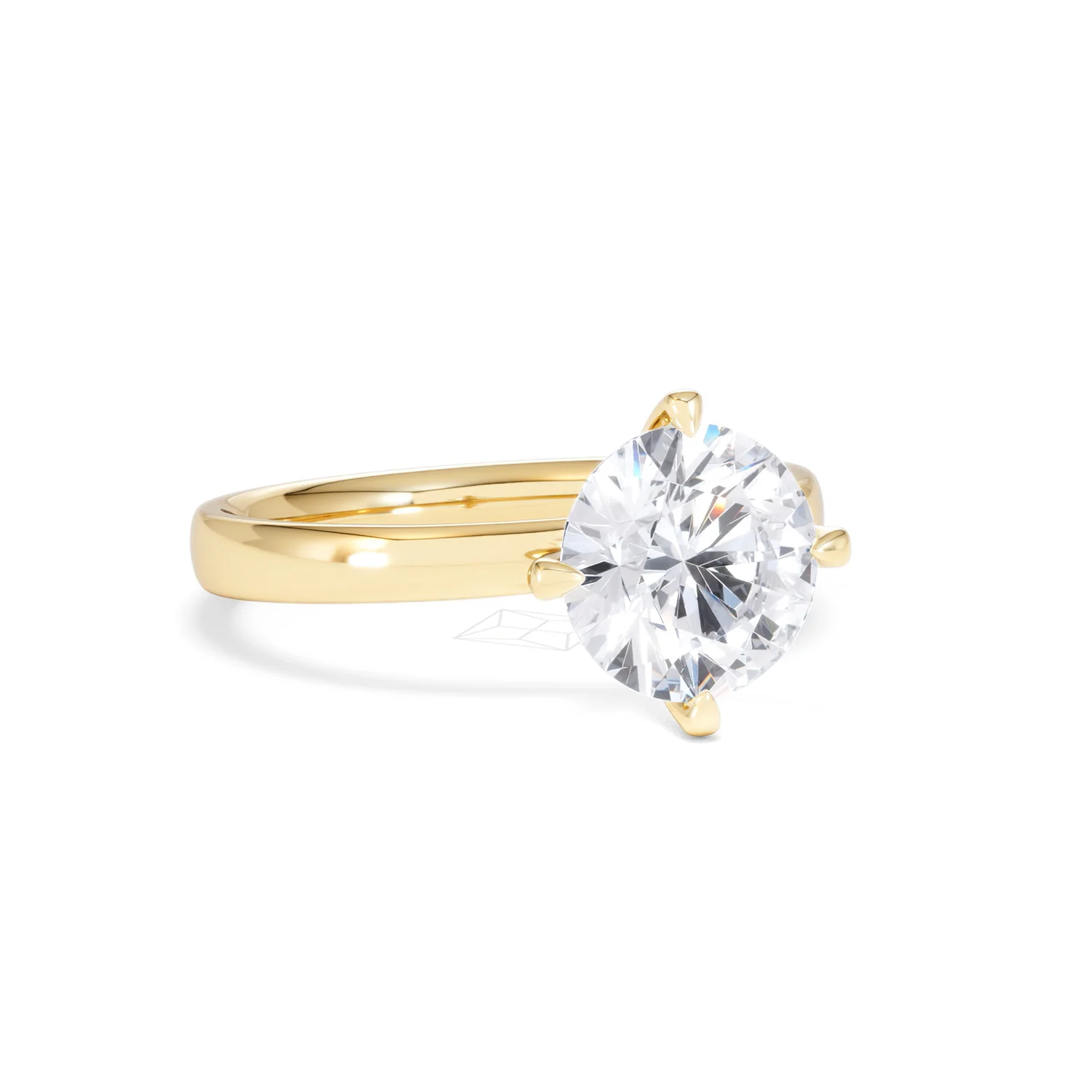 Origin Twist 2.00ct Round Cut Lab Diamond Solitaire Engagement Ring in 18K Yellow Gold - Image 12