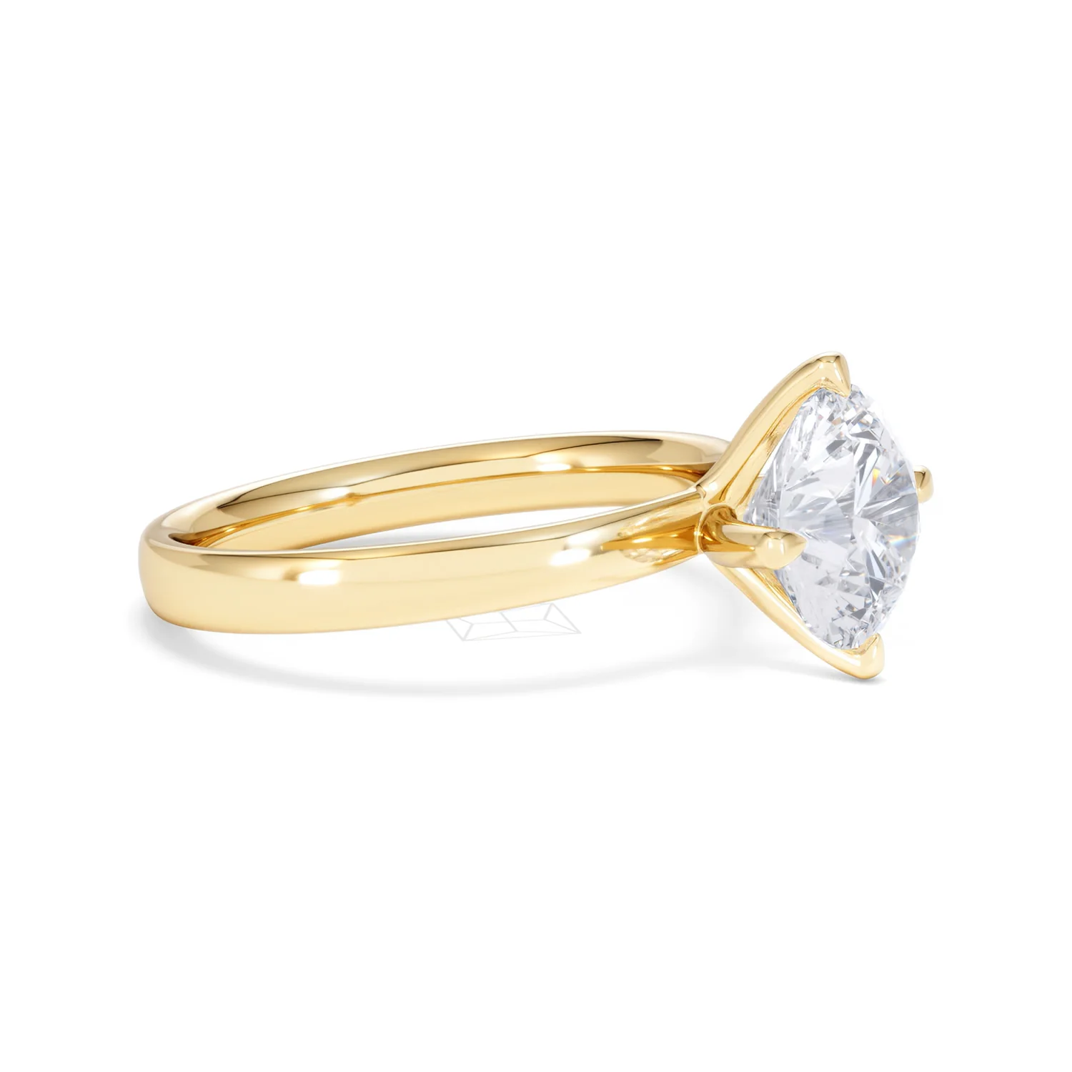 Origin Twist 2.00ct Round Cut Lab Diamond Solitaire Engagement Ring in 18K Yellow Gold - Image 20