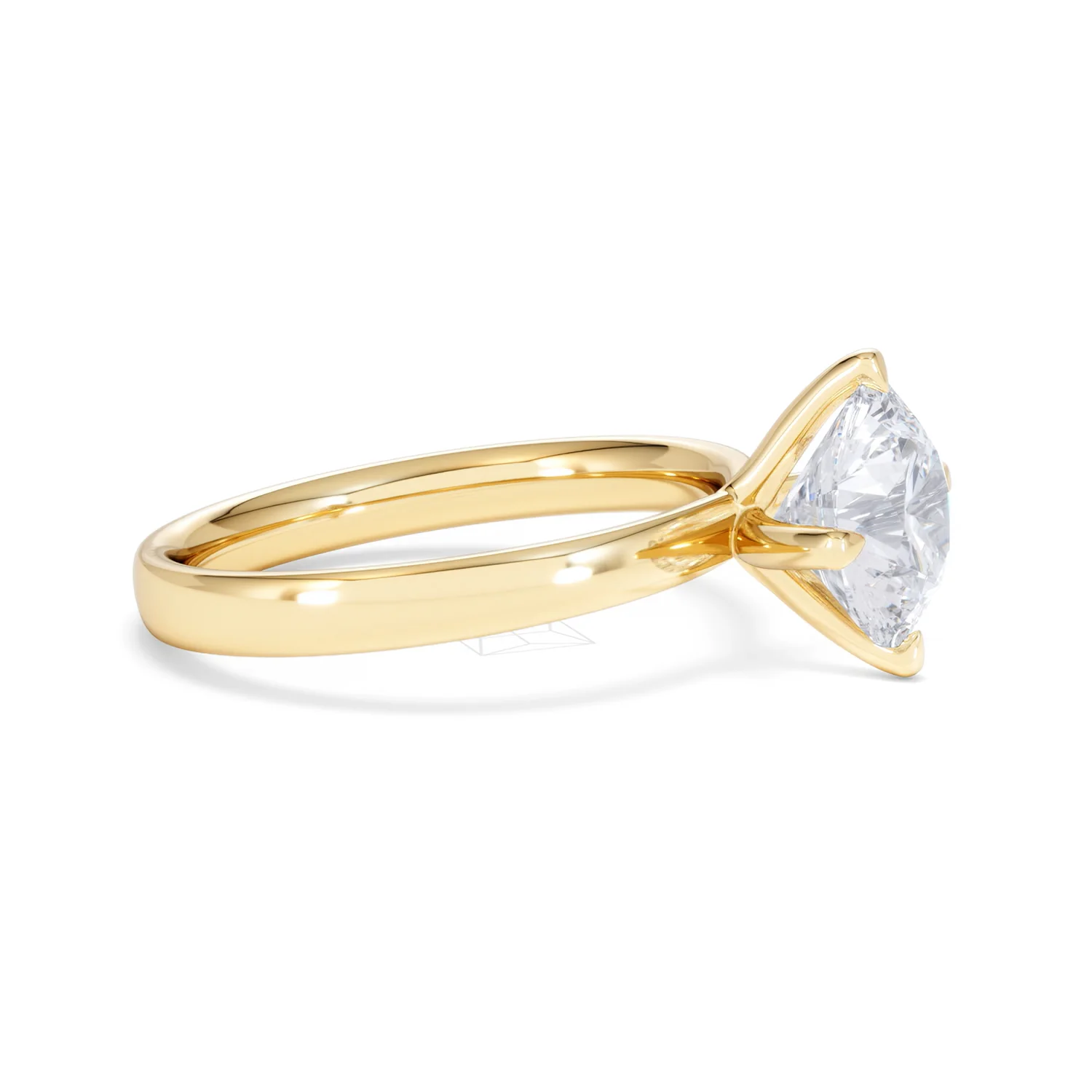Origin Twist 2.00ct Round Cut Lab Diamond Solitaire Engagement Ring in 18K Yellow Gold - Image 22