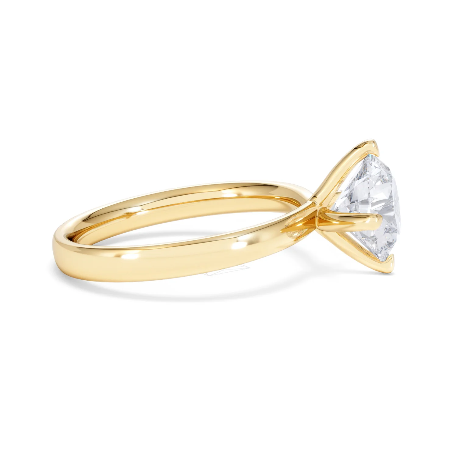 Origin Twist 2.00ct Round Cut Lab Diamond Solitaire Engagement Ring in 18K Yellow Gold - Image 25