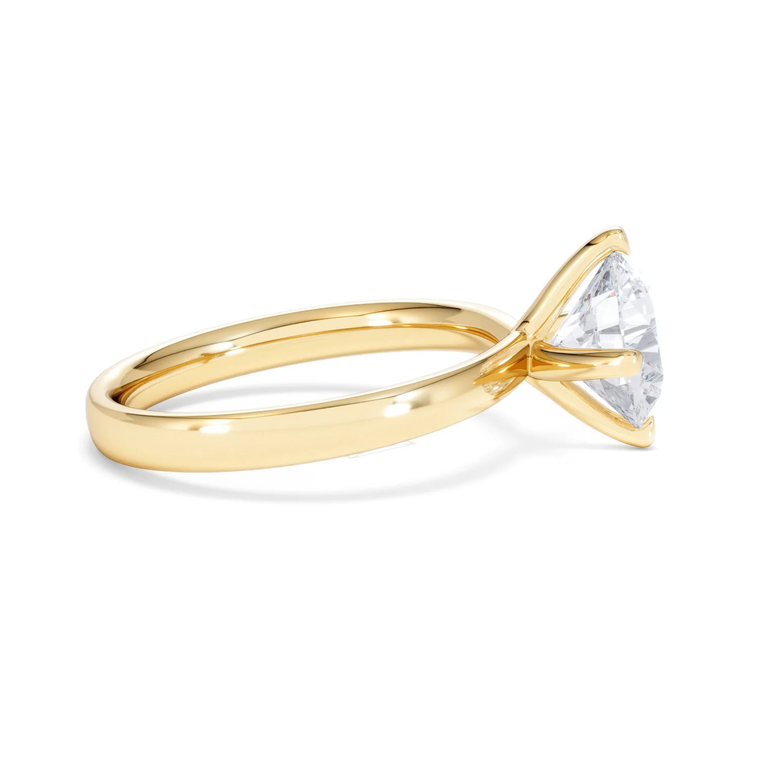 Origin Twist 2.00ct Round Cut Lab Diamond Solitaire Engagement Ring in 18K Yellow Gold - Image 26