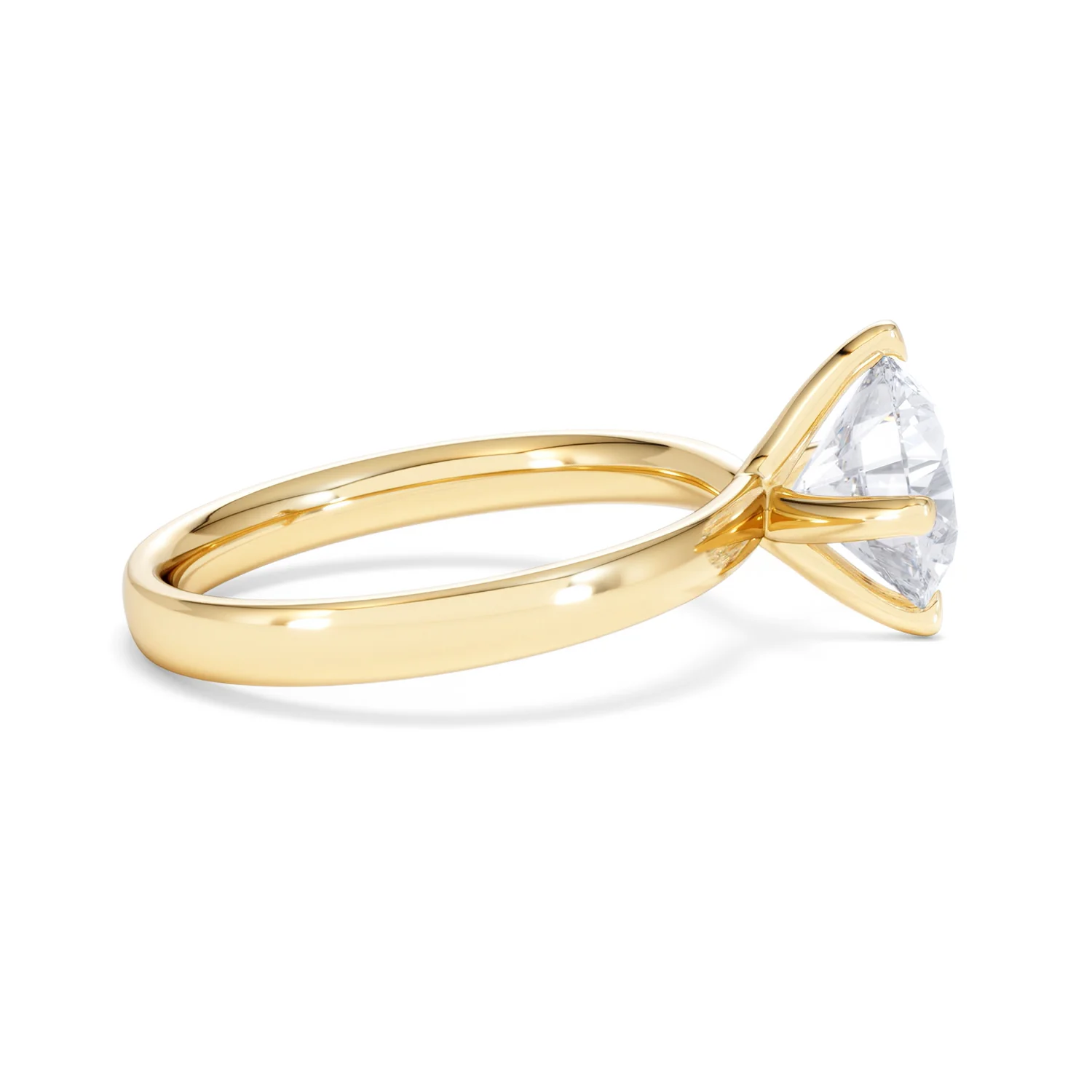 Origin Twist 2.00ct Round Cut Lab Diamond Solitaire Engagement Ring in 18K Yellow Gold - Image 27