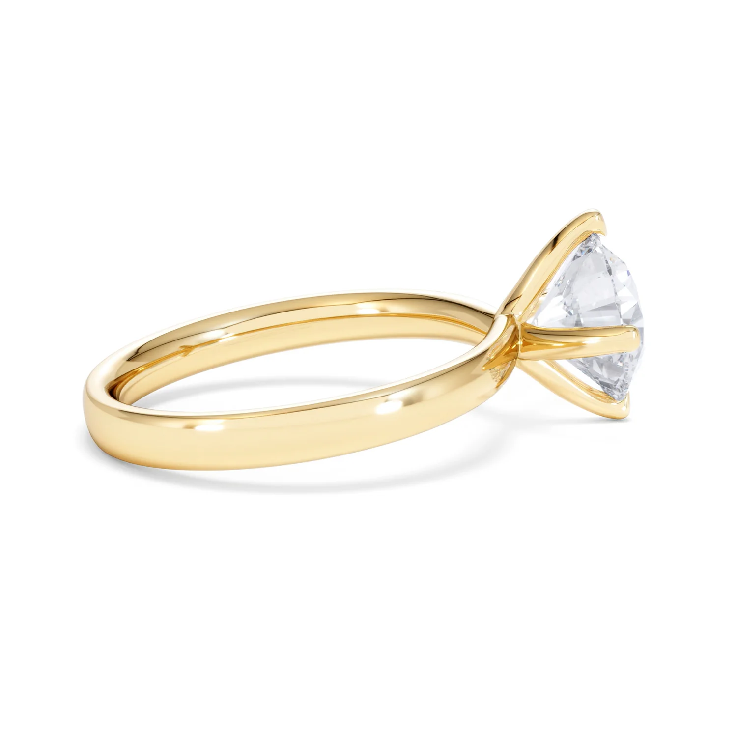Origin Twist 2.00ct Round Cut Lab Diamond Solitaire Engagement Ring in 18K Yellow Gold - Image 29