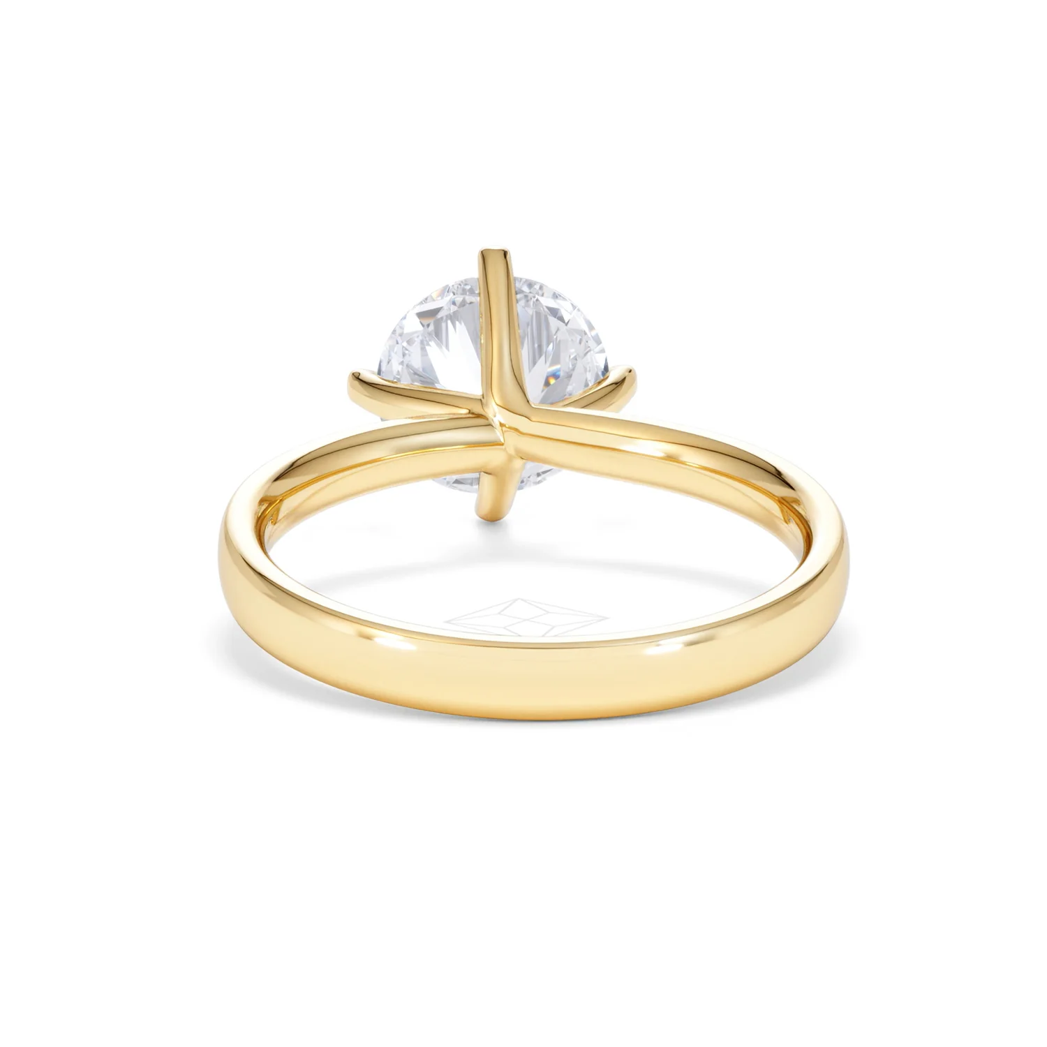 Origin Twist 2.00ct Round Cut Lab Diamond Solitaire Engagement Ring in 18K Yellow Gold - Image 47
