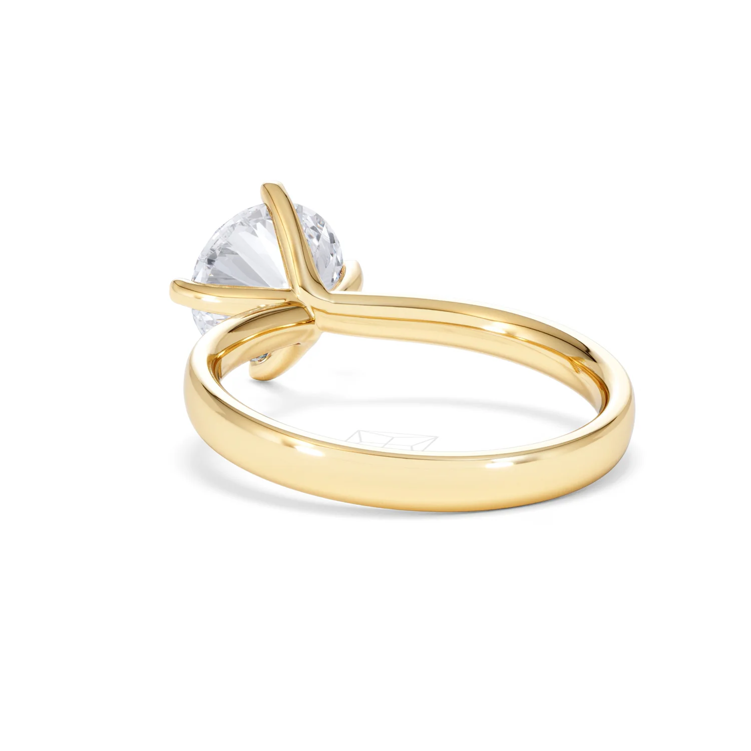Origin Twist 2.00ct Round Cut Lab Diamond Solitaire Engagement Ring in 18K Yellow Gold - Image 52