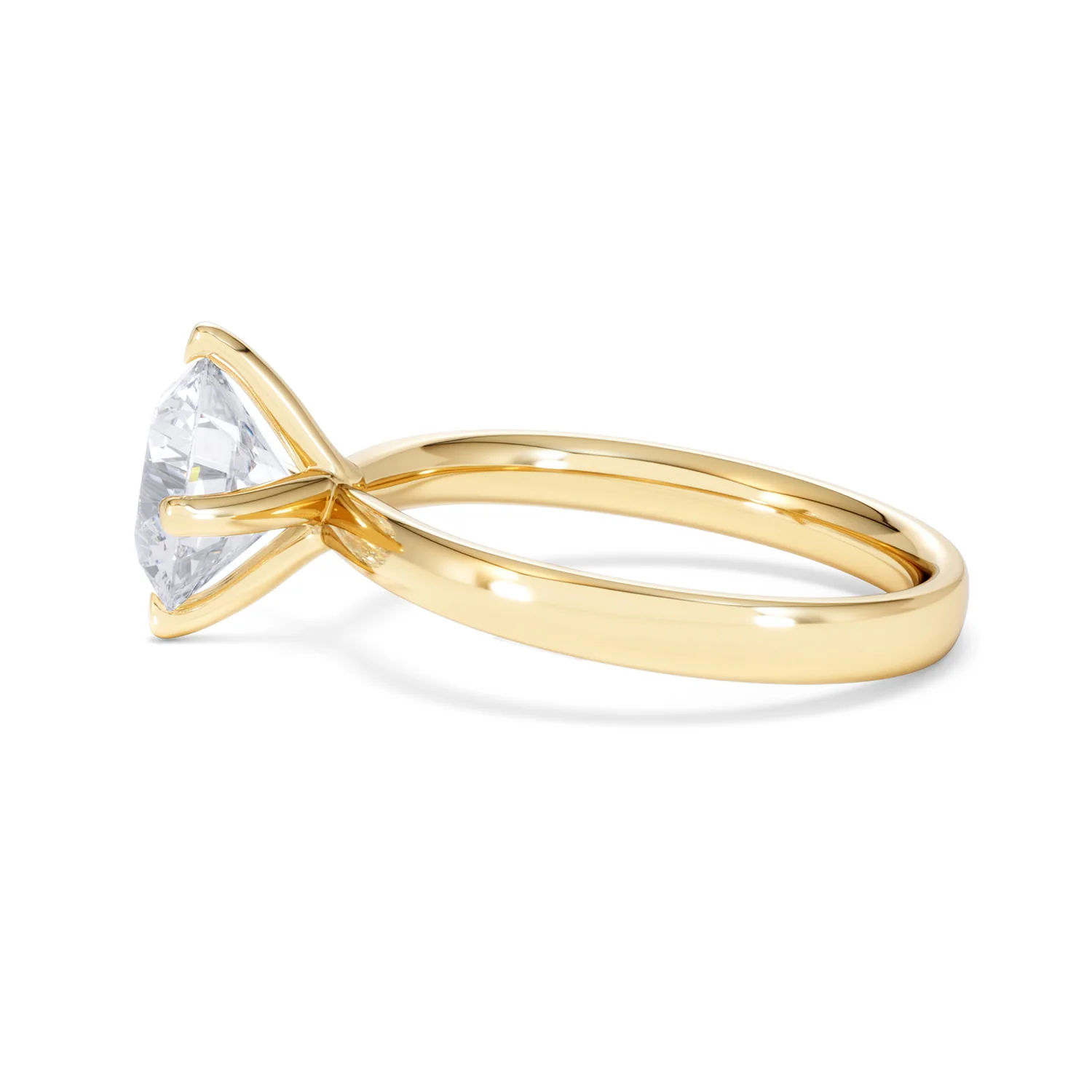 Origin Twist 2.00ct Round Cut Lab Diamond Solitaire Engagement Ring in 18K Yellow Gold - Image 66
