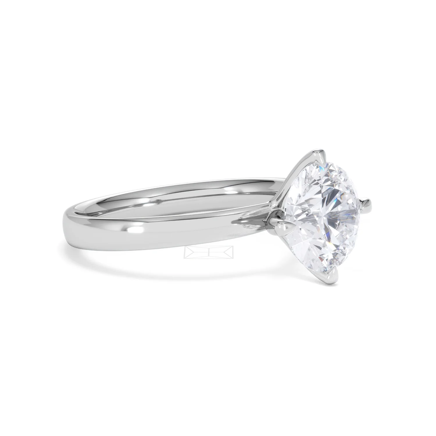 Origin Twist 2.00ct Round Cut Lab Diamond Solitaire Engagement Ring in Platinum - Image 17