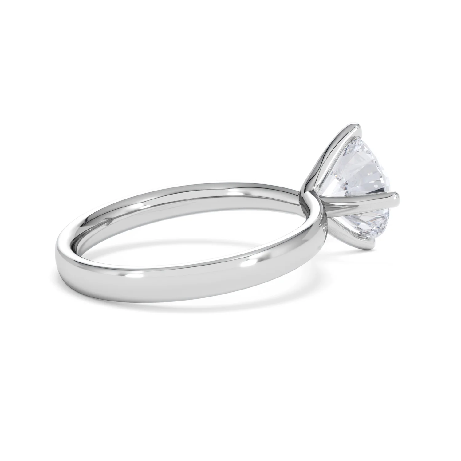 Origin Twist 2.00ct Round Cut Lab Diamond Solitaire Engagement Ring in Platinum - Image 33