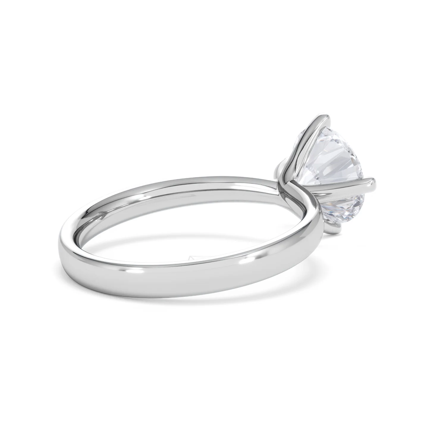 Origin Twist 2.00ct Round Cut Lab Diamond Solitaire Engagement Ring in Platinum - Image 36