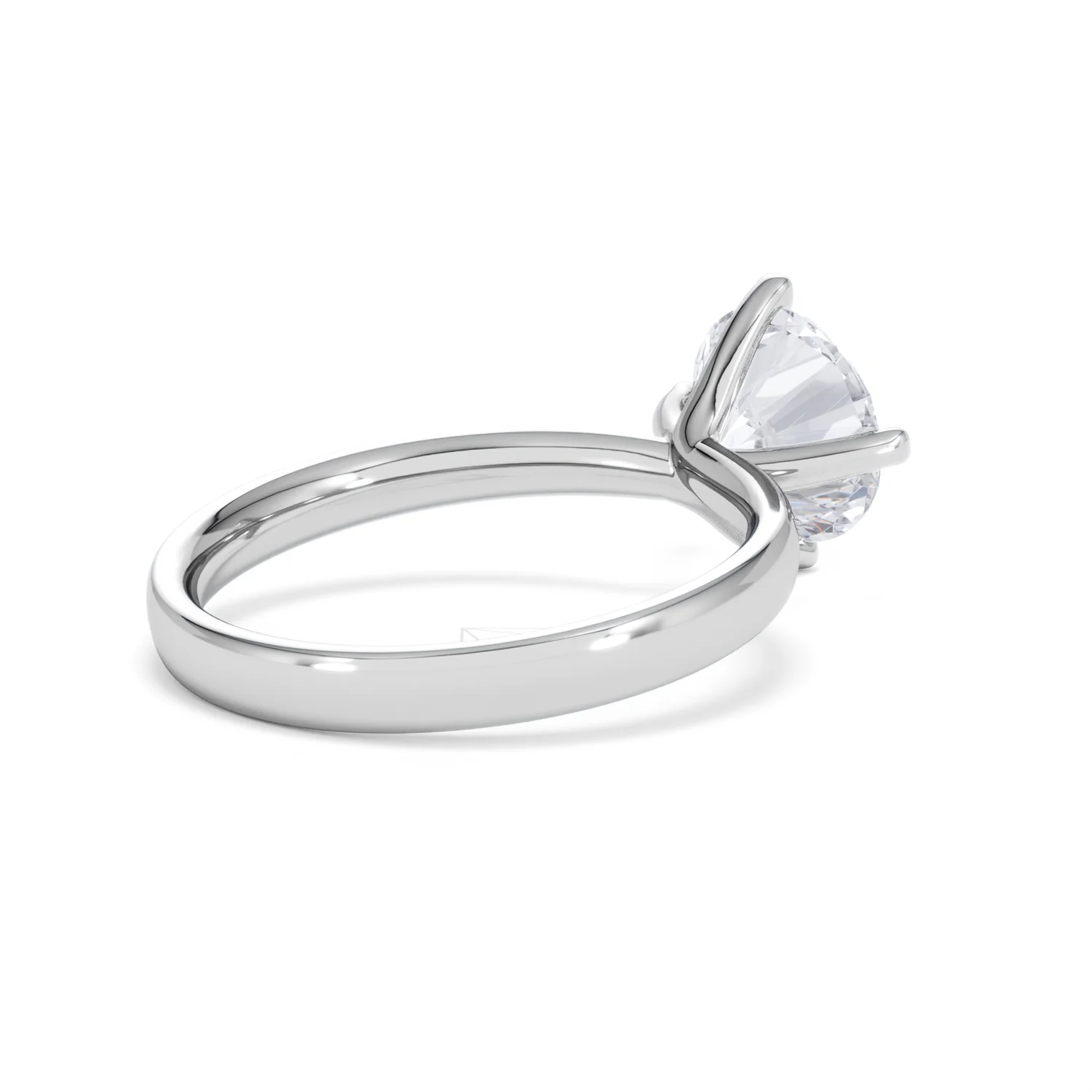 Origin Twist 2.00ct Round Cut Lab Diamond Solitaire Engagement Ring in Platinum - Image 37