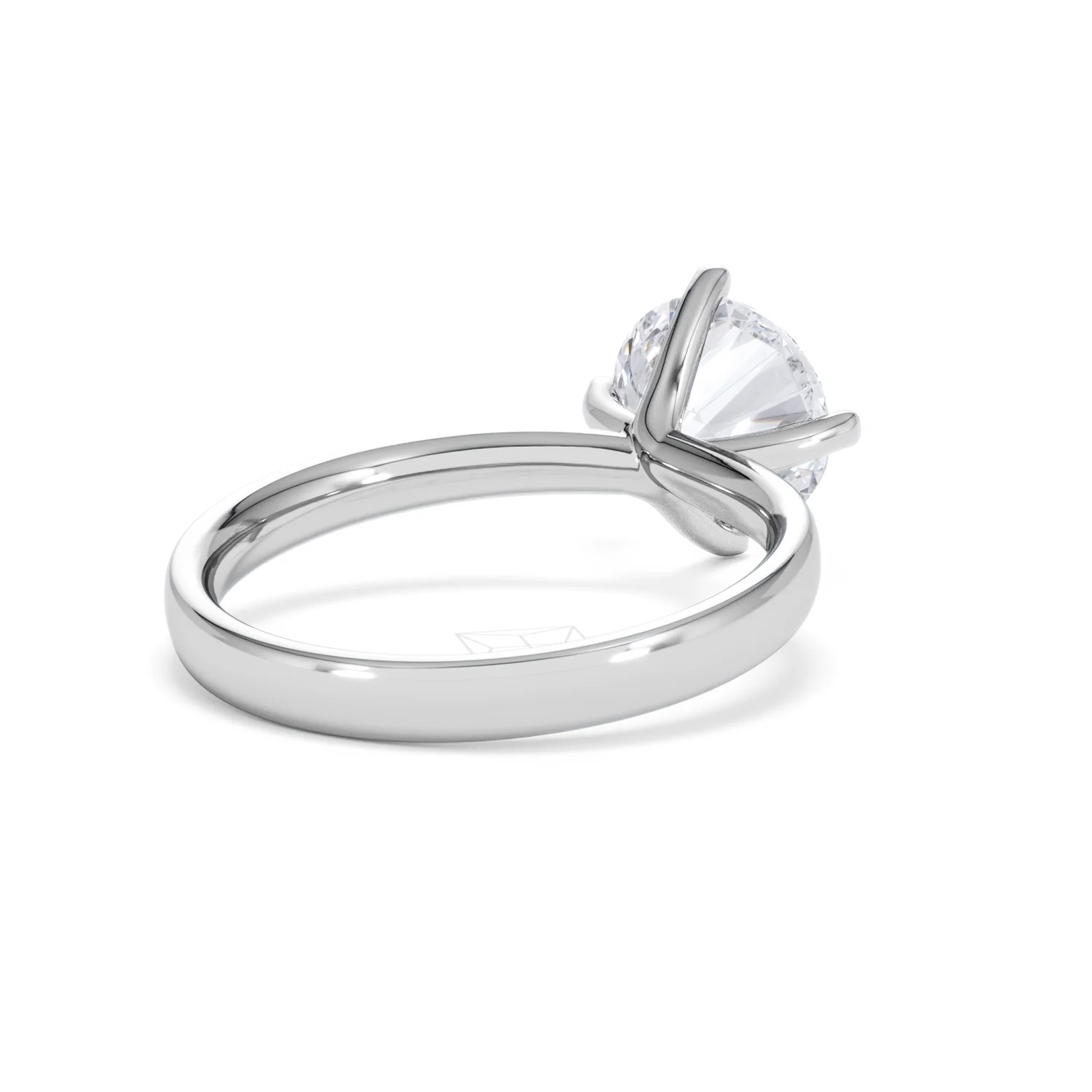 Origin Twist 2.00ct Round Cut Lab Diamond Solitaire Engagement Ring in Platinum - Image 40