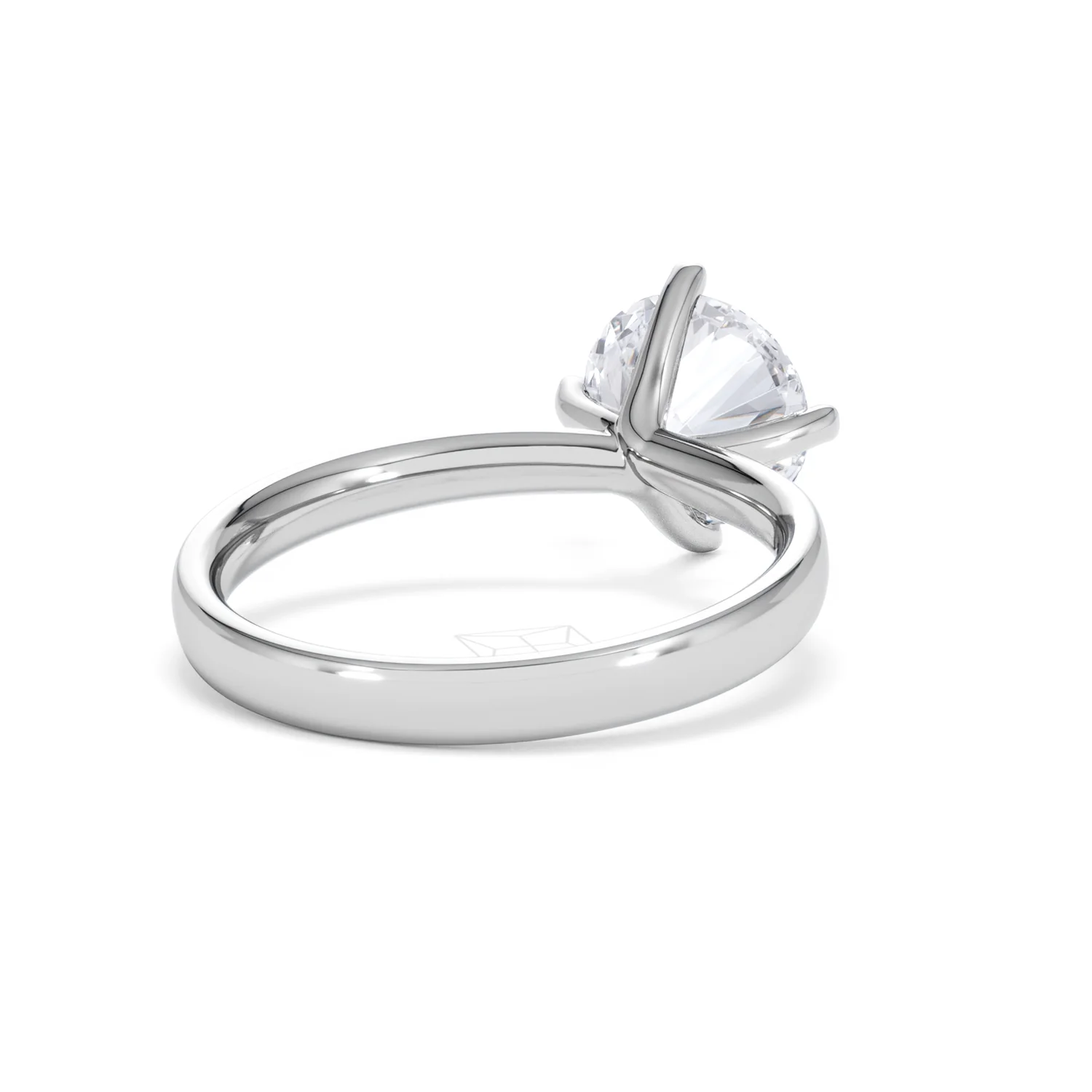 Origin Twist 2.00ct Round Cut Lab Diamond Solitaire Engagement Ring in Platinum - Image 41