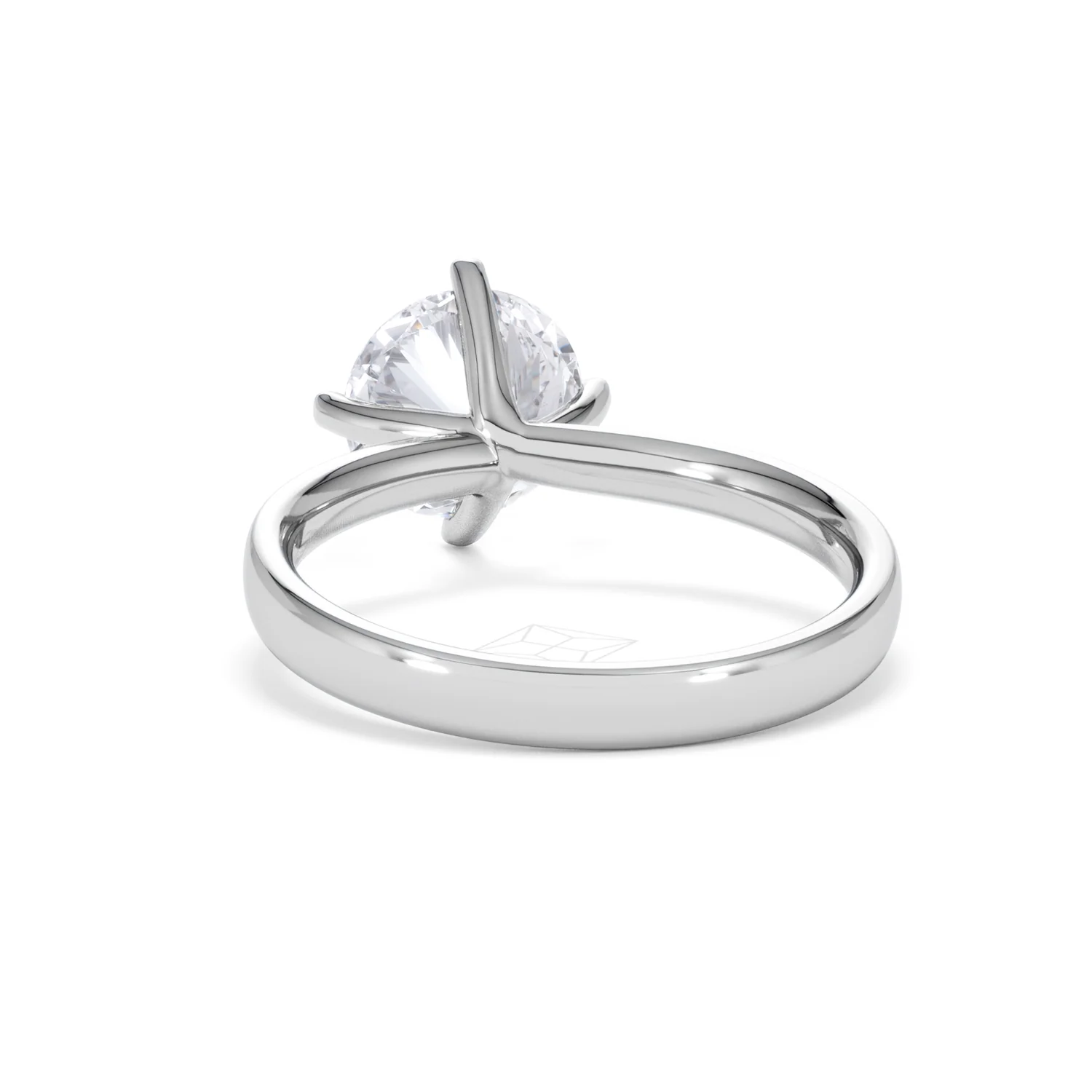 Origin Twist 2.00ct Round Cut Lab Diamond Solitaire Engagement Ring in Platinum - Image 50