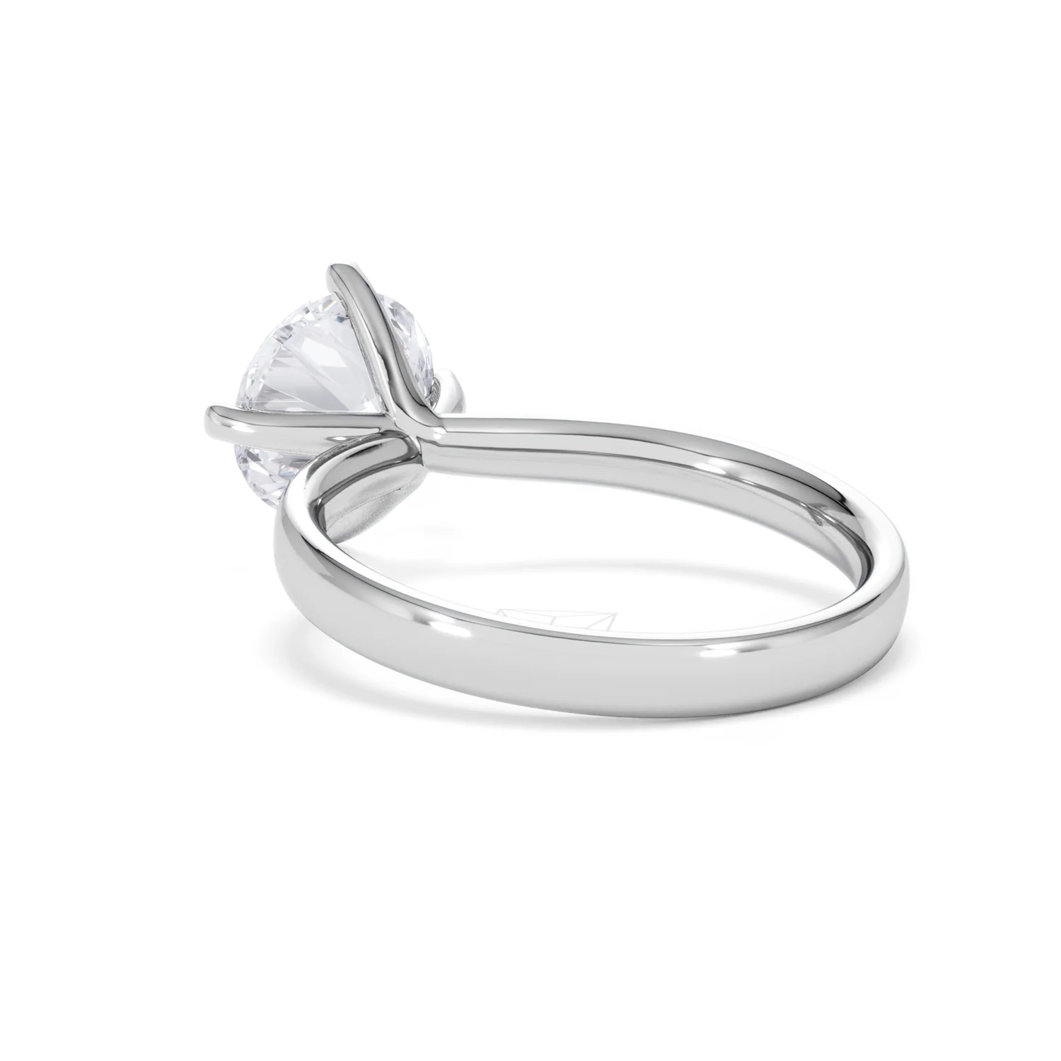 Origin Twist 2.00ct Round Cut Lab Diamond Solitaire Engagement Ring in Platinum - Image 55