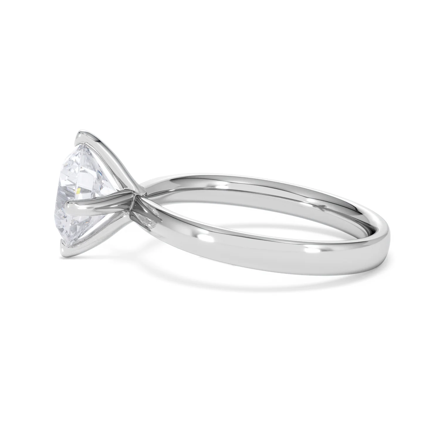 Origin Twist 2.00ct Round Cut Lab Diamond Solitaire Engagement Ring in Platinum - Image 67