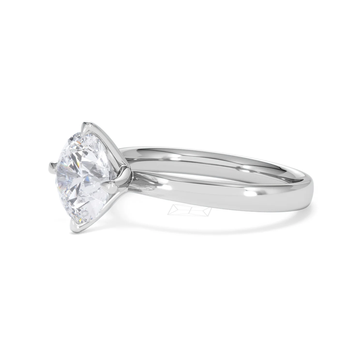 Origin Twist 2.00ct Round Cut Lab Diamond Solitaire Engagement Ring in Platinum - Image 75