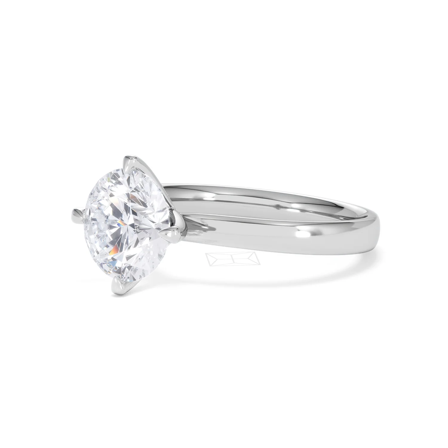 Origin Twist 2.00ct Round Cut Lab Diamond Solitaire Engagement Ring in Platinum - Image 78