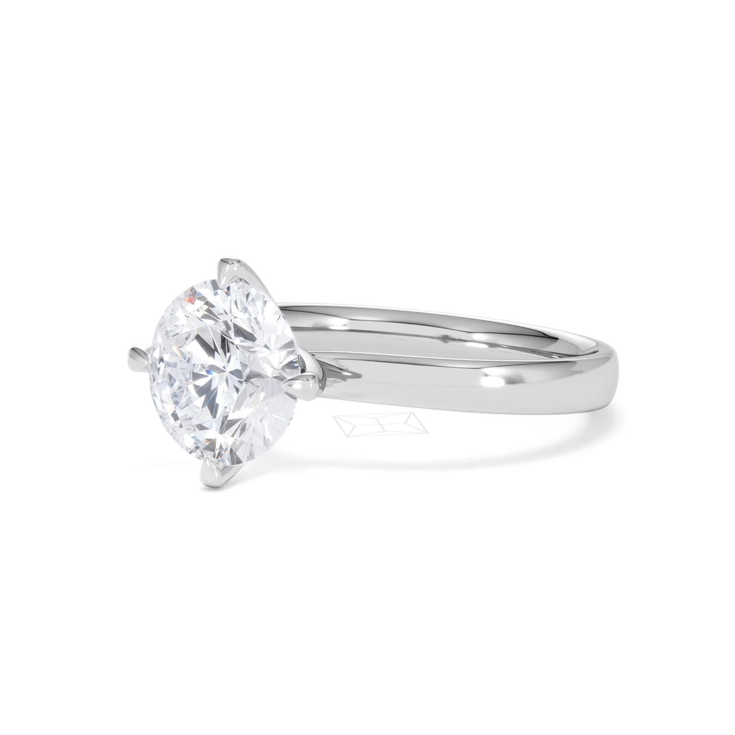 Origin Twist 2.00ct Round Cut Lab Diamond Solitaire Engagement Ring in Platinum - Image 79