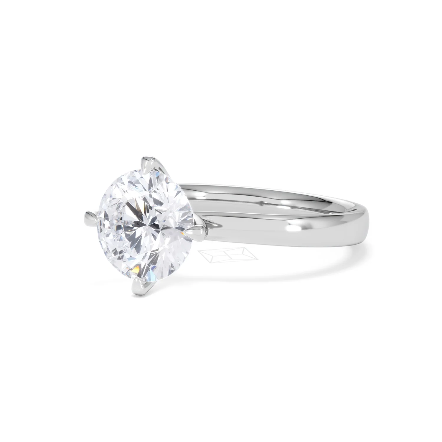 Origin Twist 2.00ct Round Cut Lab Diamond Solitaire Engagement Ring in Platinum - Image 80