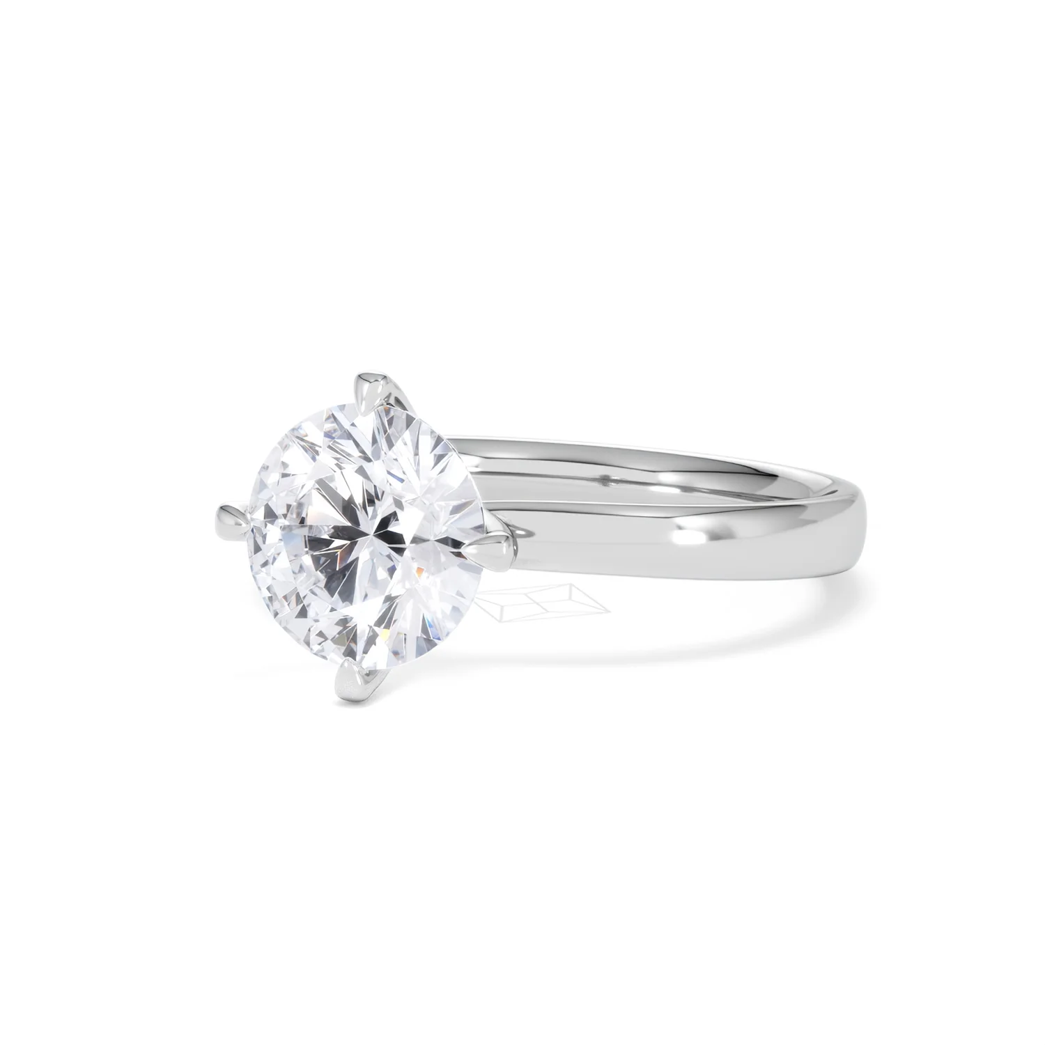 Origin Twist 2.00ct Round Cut Lab Diamond Solitaire Engagement Ring in Platinum - Image 81