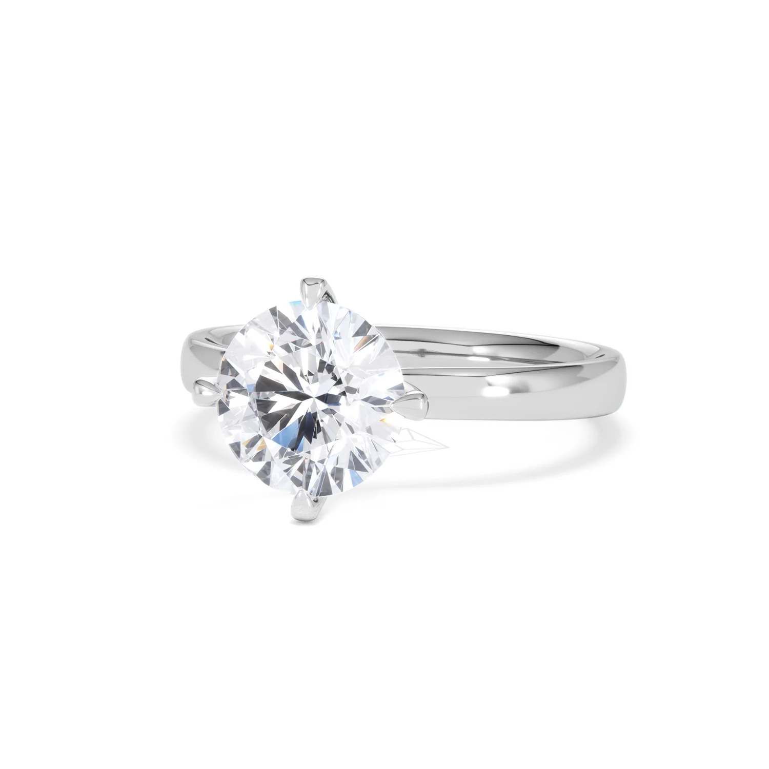Origin Twist 2.00ct Round Cut Lab Diamond Solitaire Engagement Ring in Platinum - Image 83