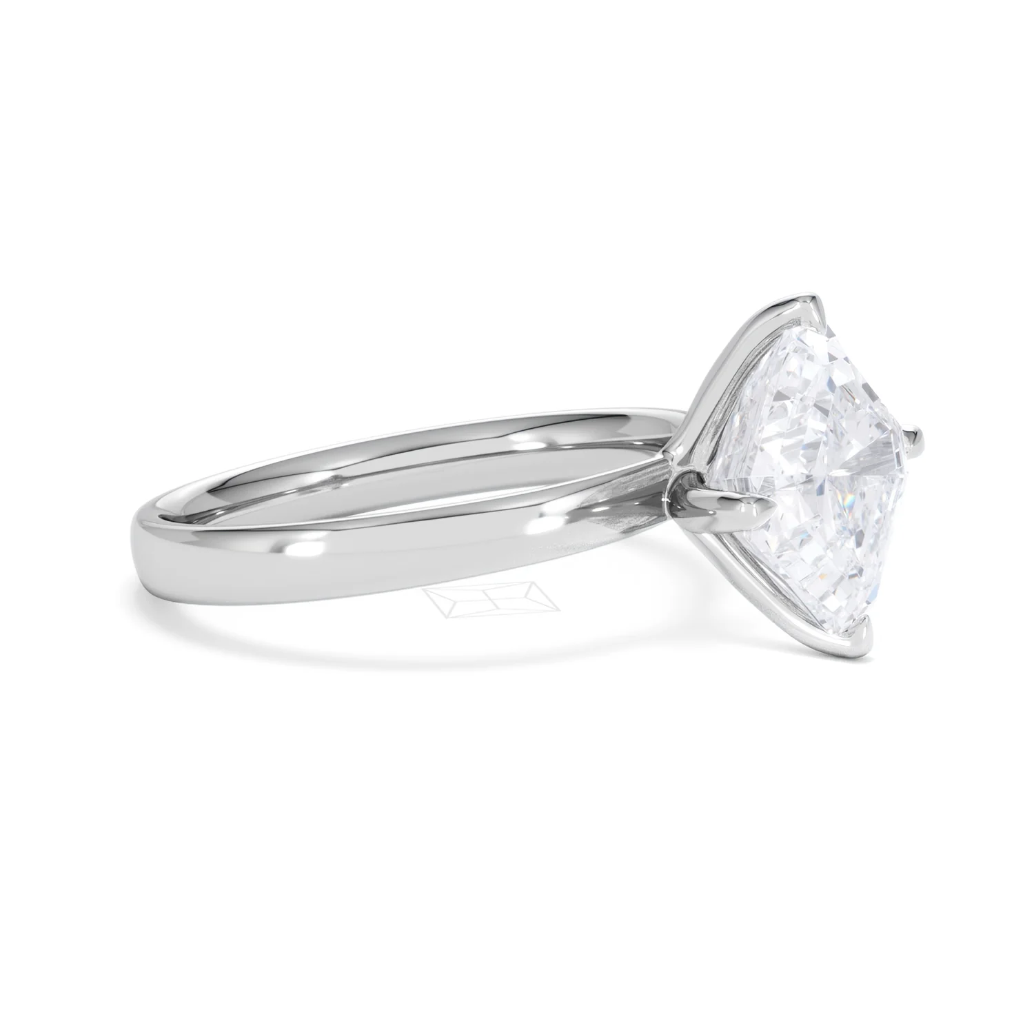 Origin Twist 3.00ct Asscher Cut Lab Diamond Solitaire Engagement Ring in 18K White Gold - Image 20