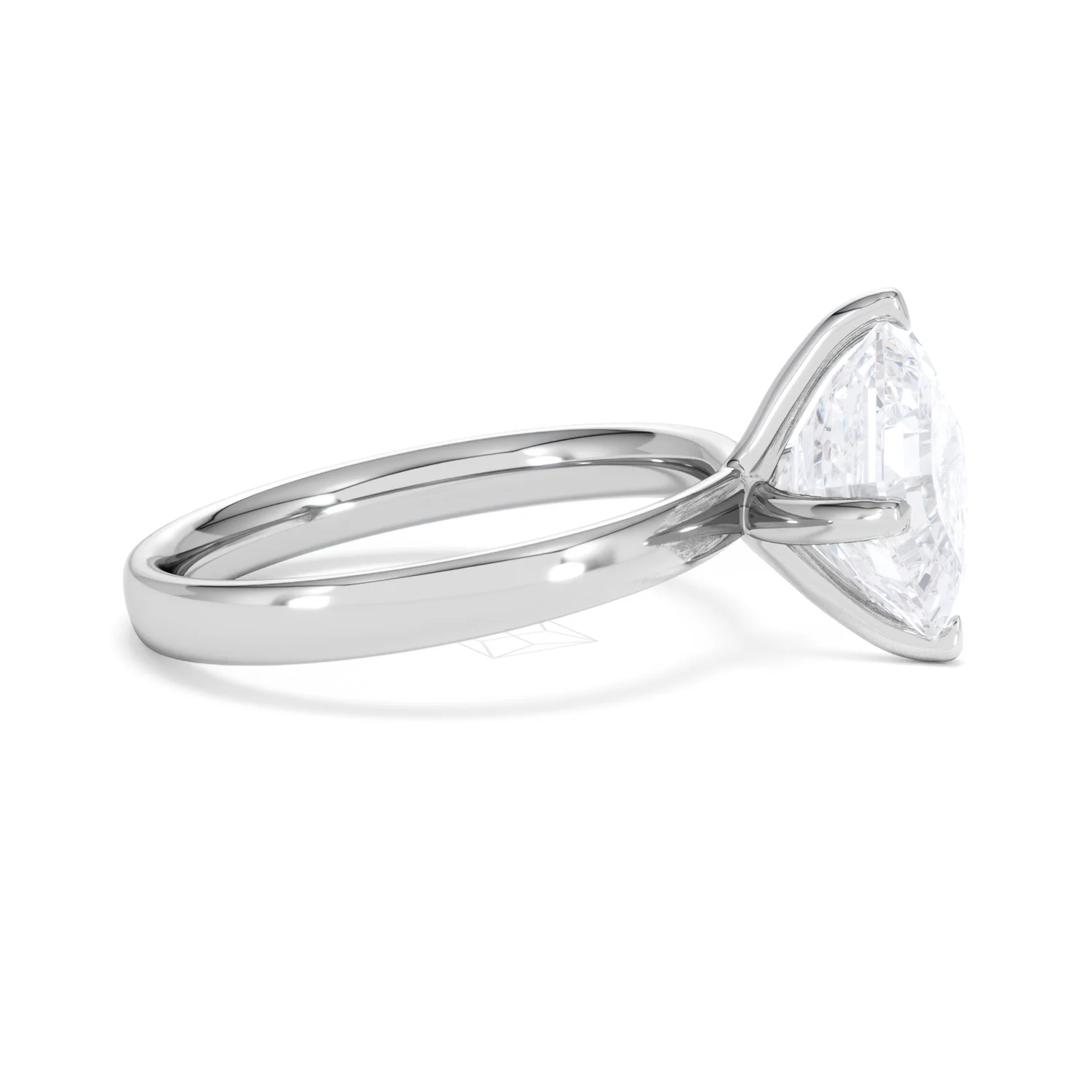 Origin Twist 3.00ct Asscher Cut Lab Diamond Solitaire Engagement Ring in 18K White Gold - Image 24