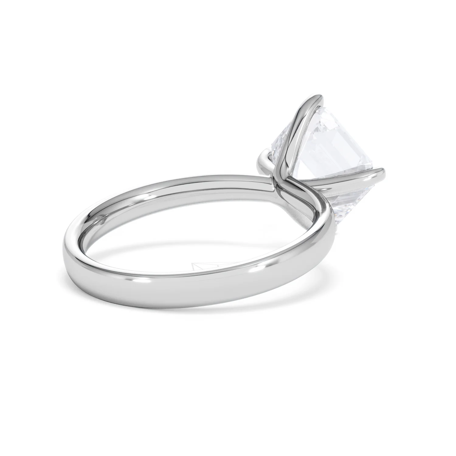 Origin Twist 3.00ct Asscher Cut Lab Diamond Solitaire Engagement Ring in 18K White Gold - Image 38