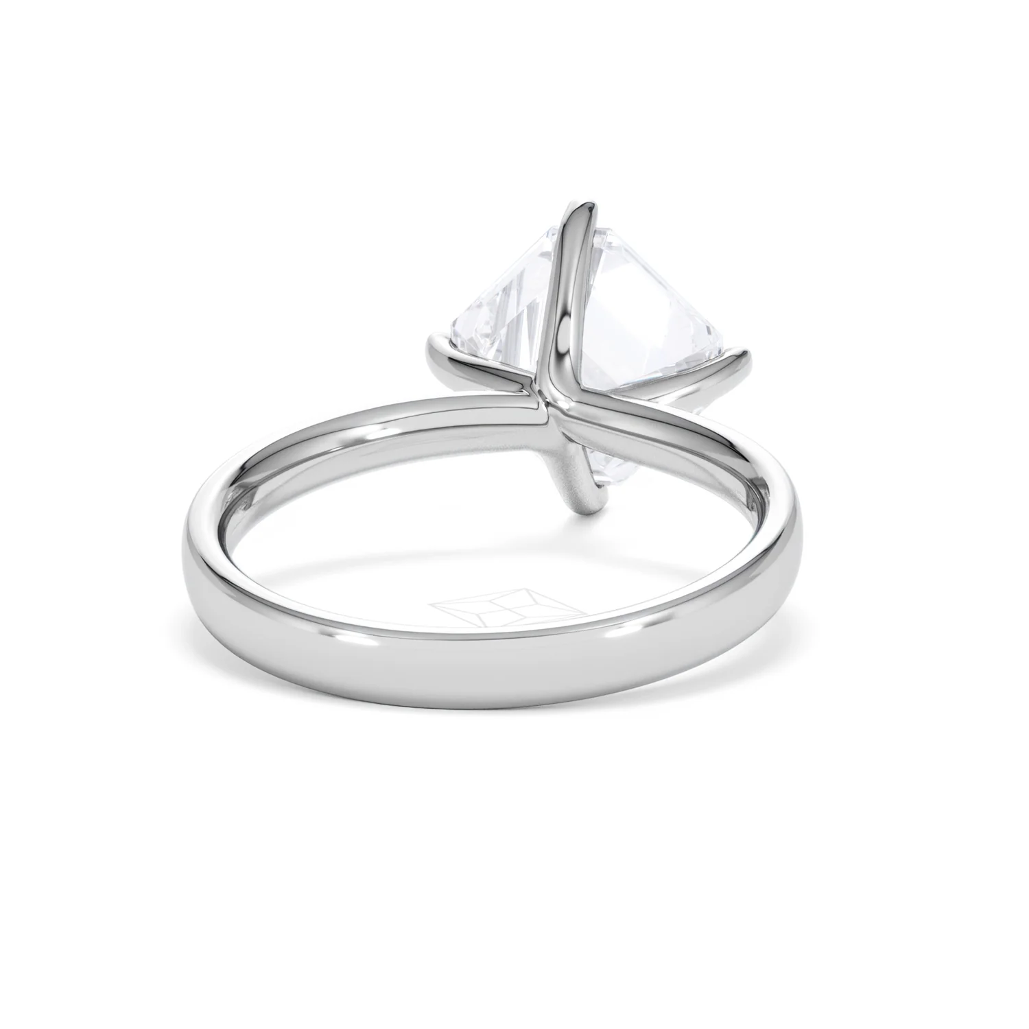 Origin Twist 3.00ct Asscher Cut Lab Diamond Solitaire Engagement Ring in 18K White Gold - Image 44
