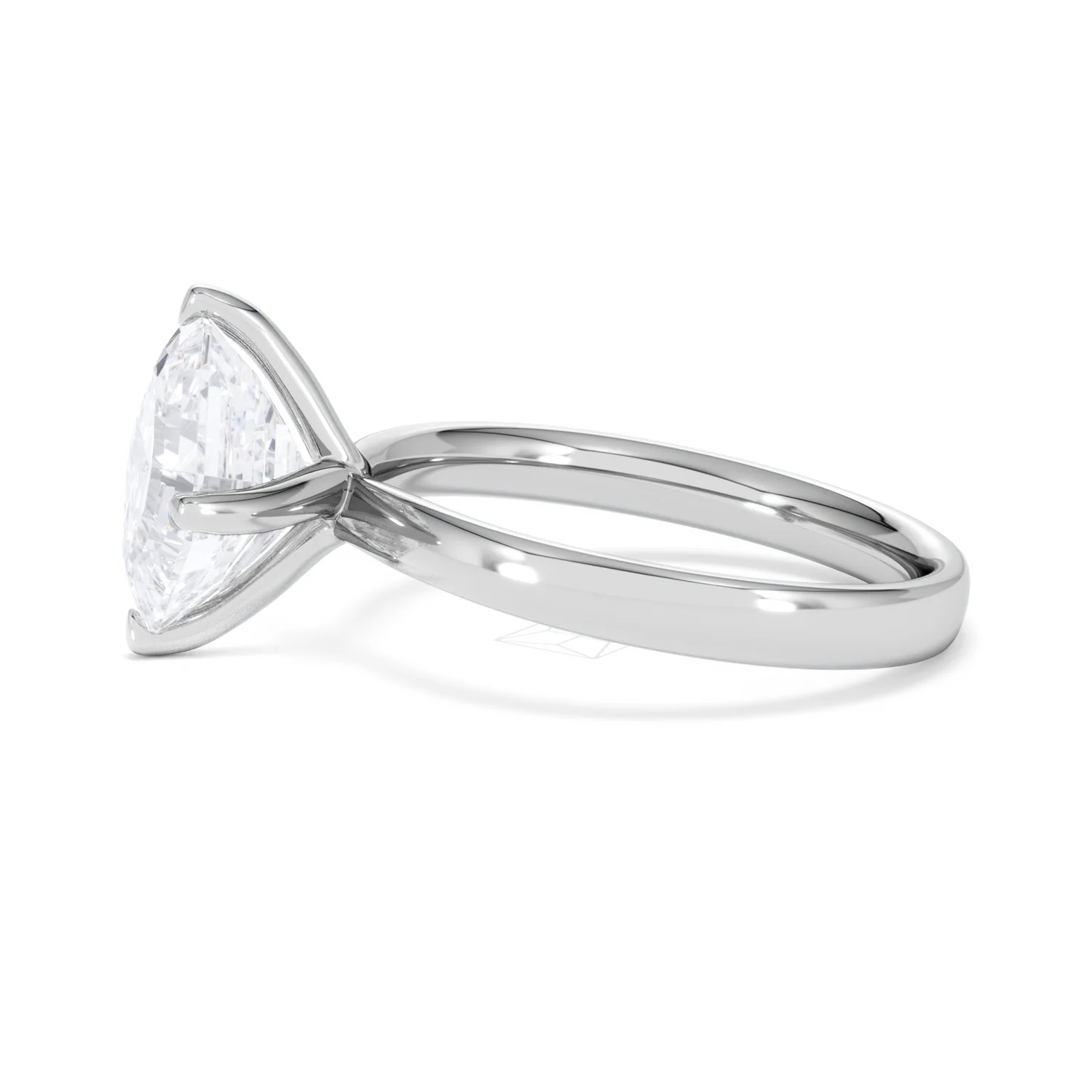 Origin Twist 3.00ct Asscher Cut Lab Diamond Solitaire Engagement Ring in 18K White Gold - Image 69