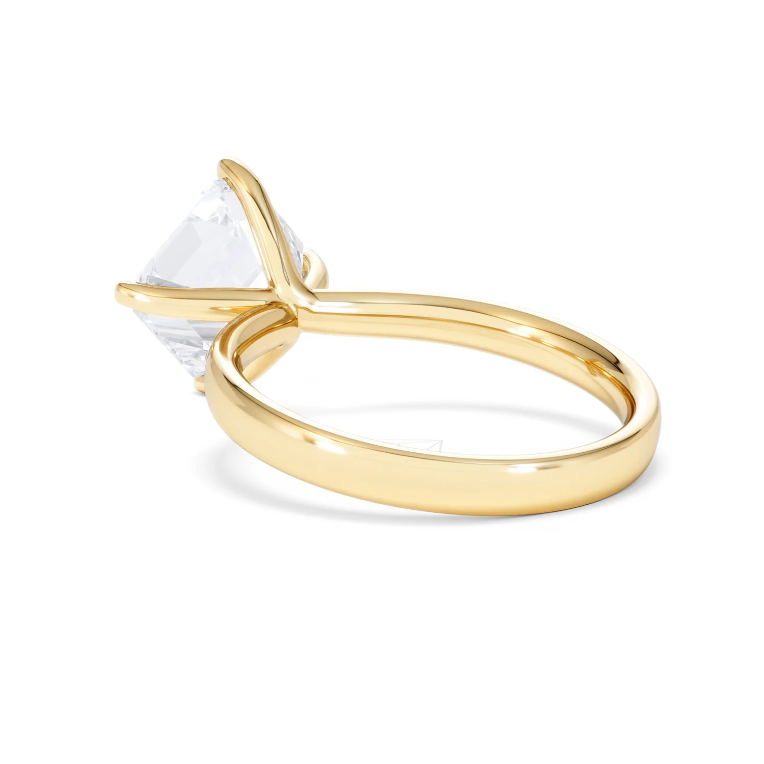 Origin Twist 3.00ct Asscher Cut Lab Diamond Solitaire Engagement Ring in 18K Yellow Gold - Image 56