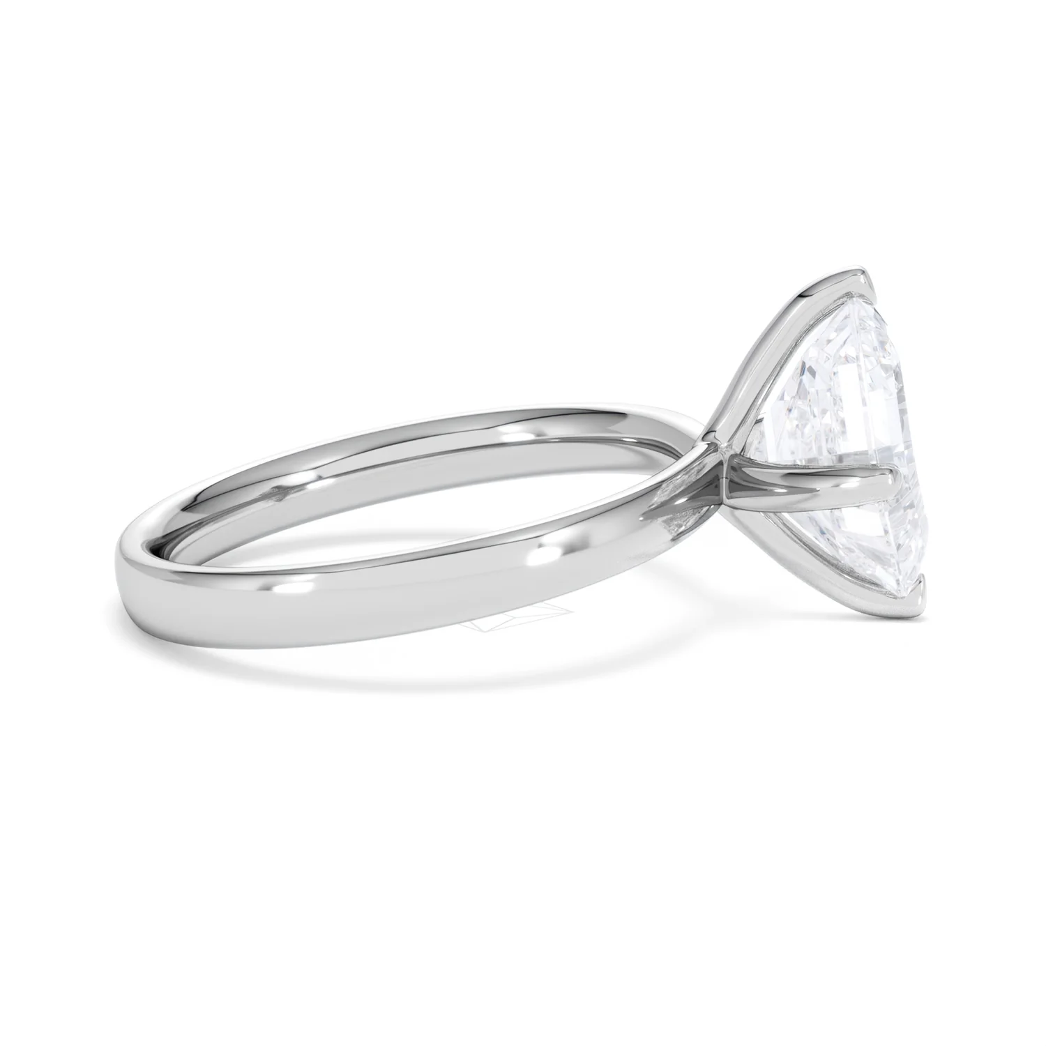 Origin Twist 3.00ct Asscher Cut Lab Diamond Solitaire Engagement Ring in Platinum - Image 26