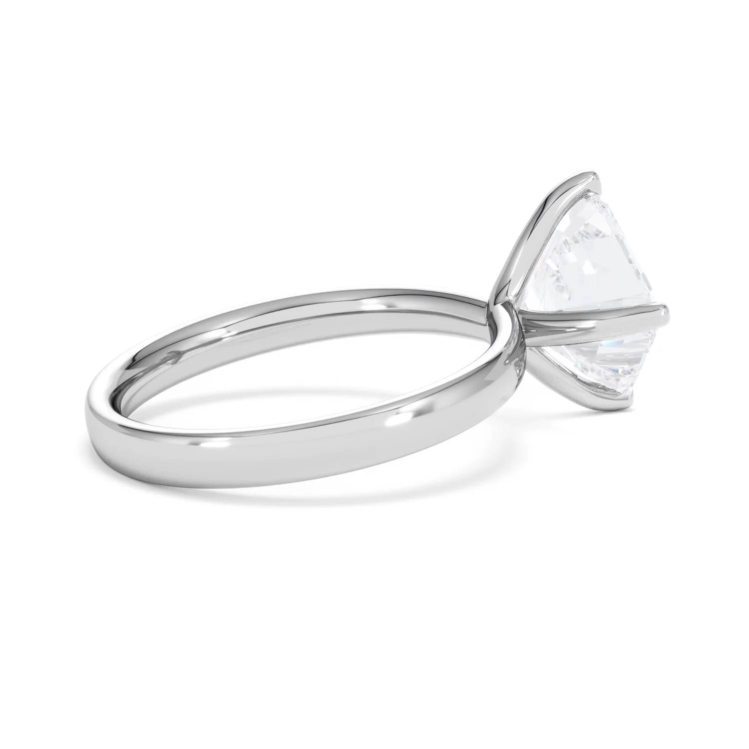 Origin Twist 3.00ct Asscher Cut Lab Diamond Solitaire Engagement Ring in Platinum - Image 32