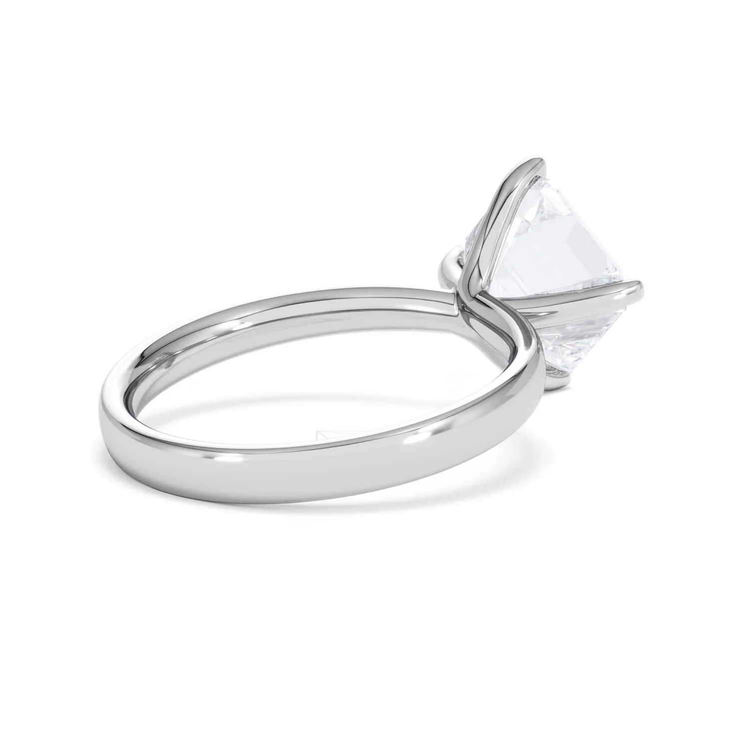 Origin Twist 3.00ct Asscher Cut Lab Diamond Solitaire Engagement Ring in Platinum - Image 37