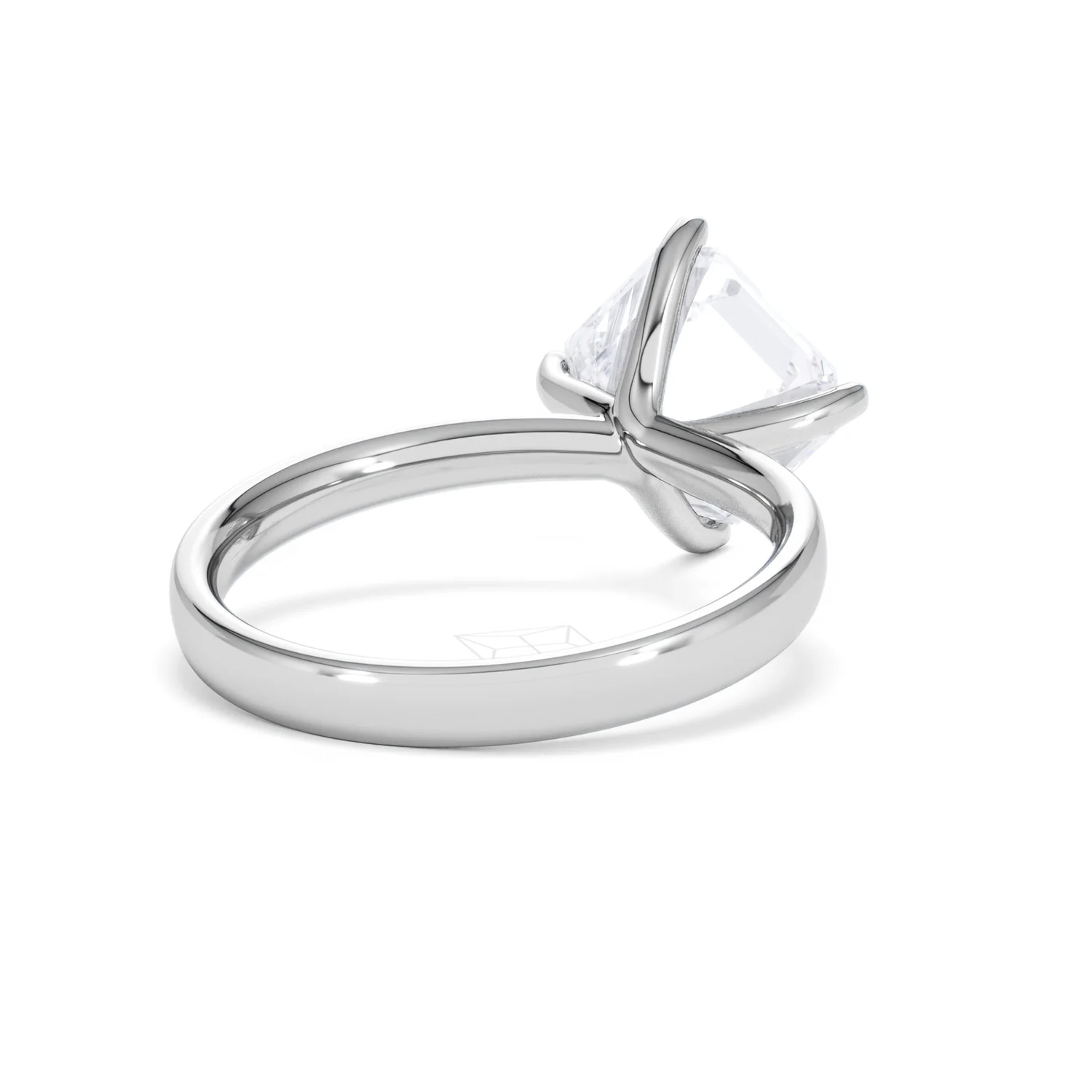 Origin Twist 3.00ct Asscher Cut Lab Diamond Solitaire Engagement Ring in Platinum - Image 41