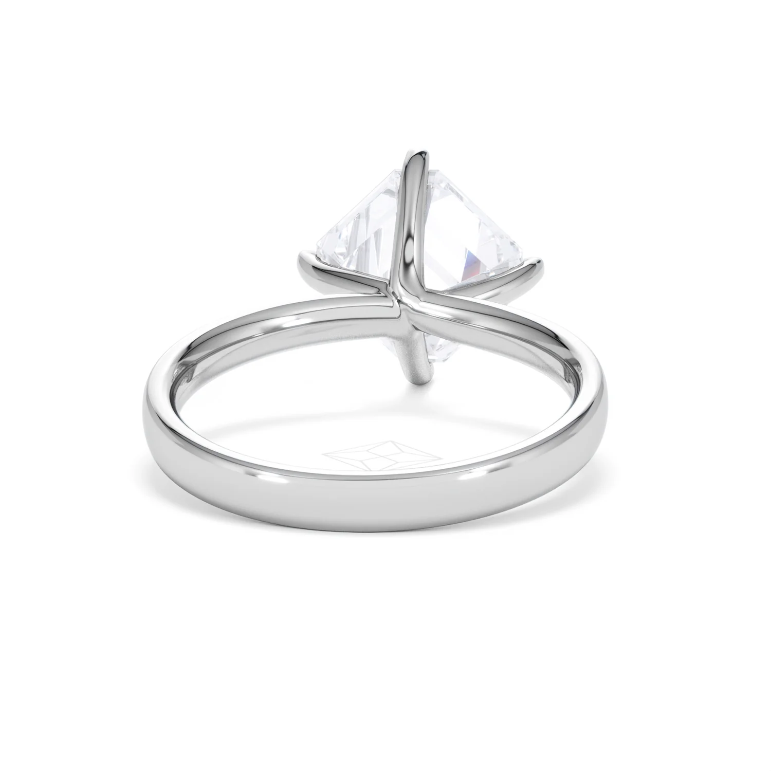 Origin Twist 3.00ct Asscher Cut Lab Diamond Solitaire Engagement Ring in Platinum - Image 45