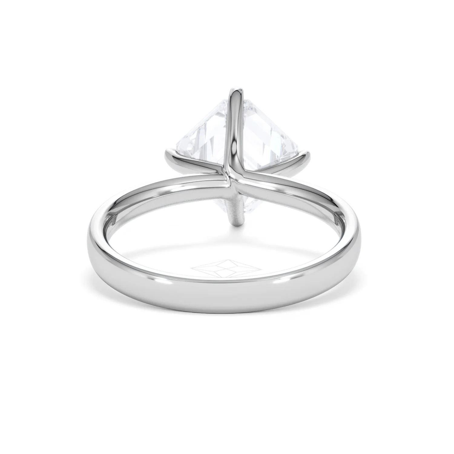 Origin Twist 3.00ct Asscher Cut Lab Diamond Solitaire Engagement Ring in Platinum - Image 46