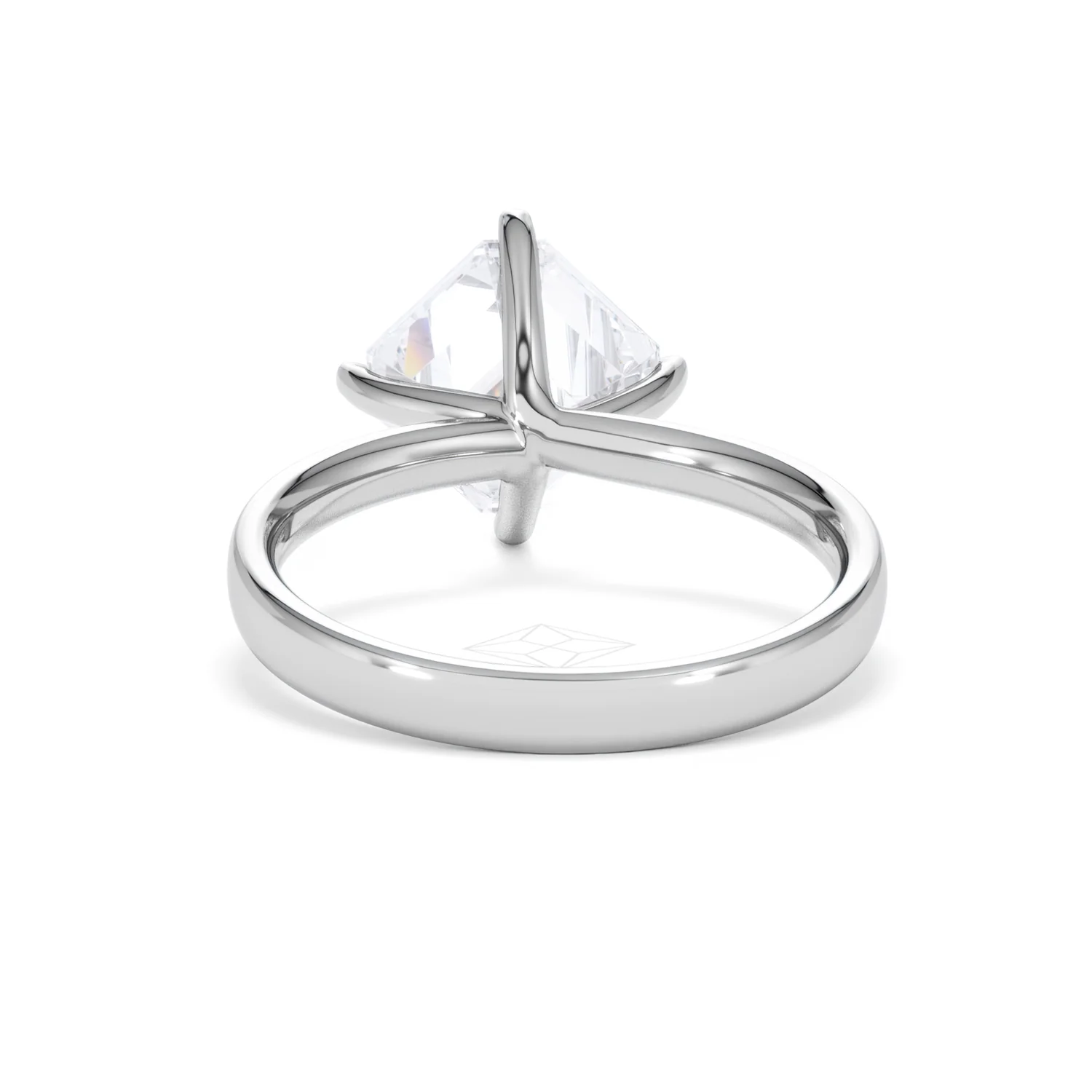 Origin Twist 3.00ct Asscher Cut Lab Diamond Solitaire Engagement Ring in Platinum - Image 48