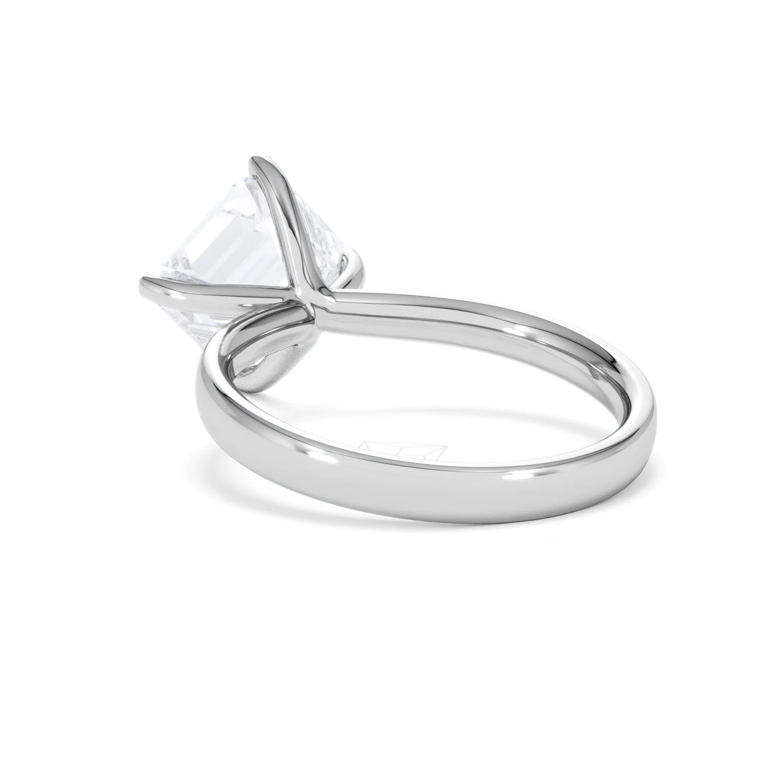 Origin Twist 3.00ct Asscher Cut Lab Diamond Solitaire Engagement Ring in Platinum - Image 54